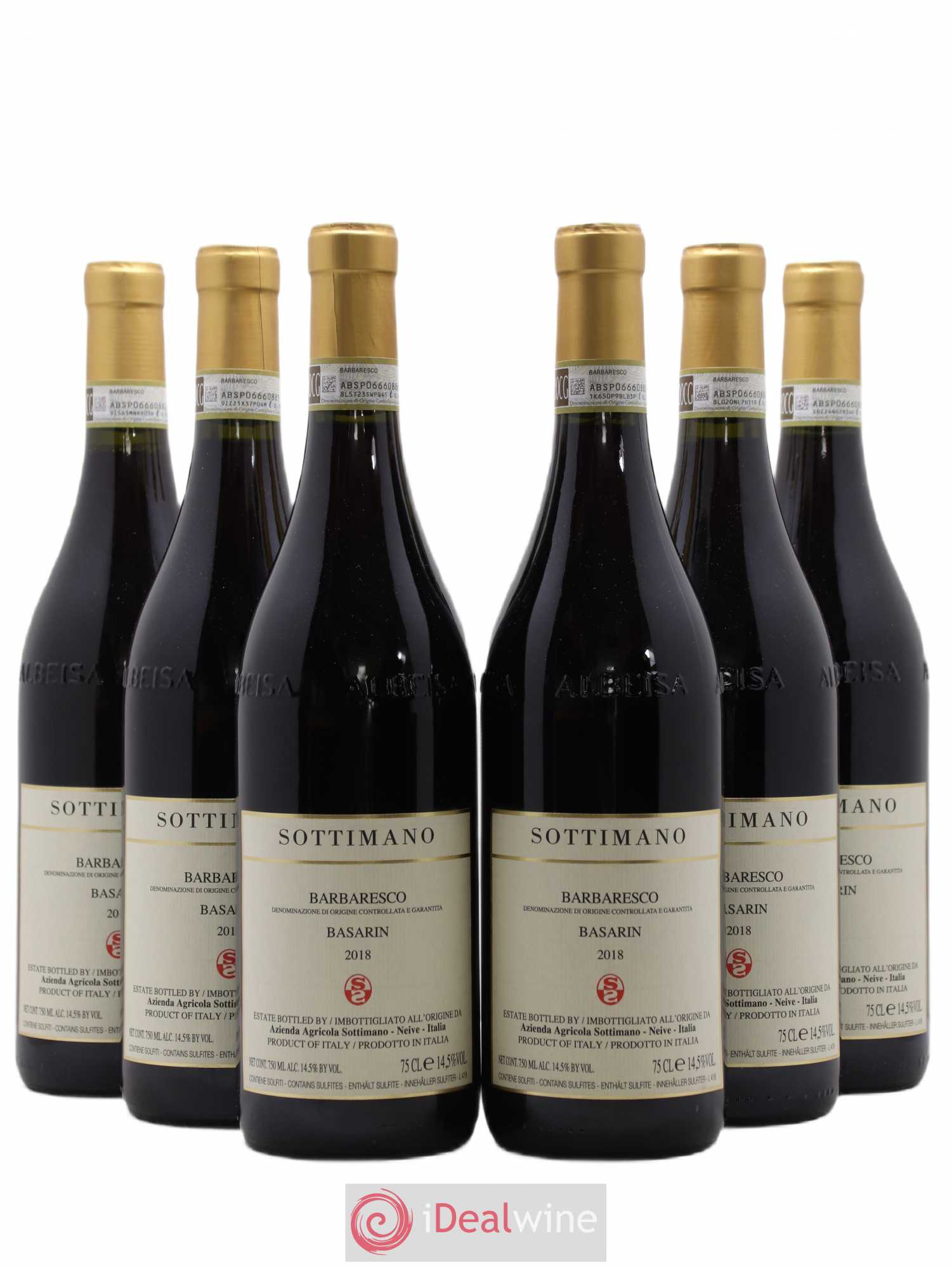 Barbaresco DOCG Basarin Sottimano 2018 - Lot de 6 bouteilles - 0