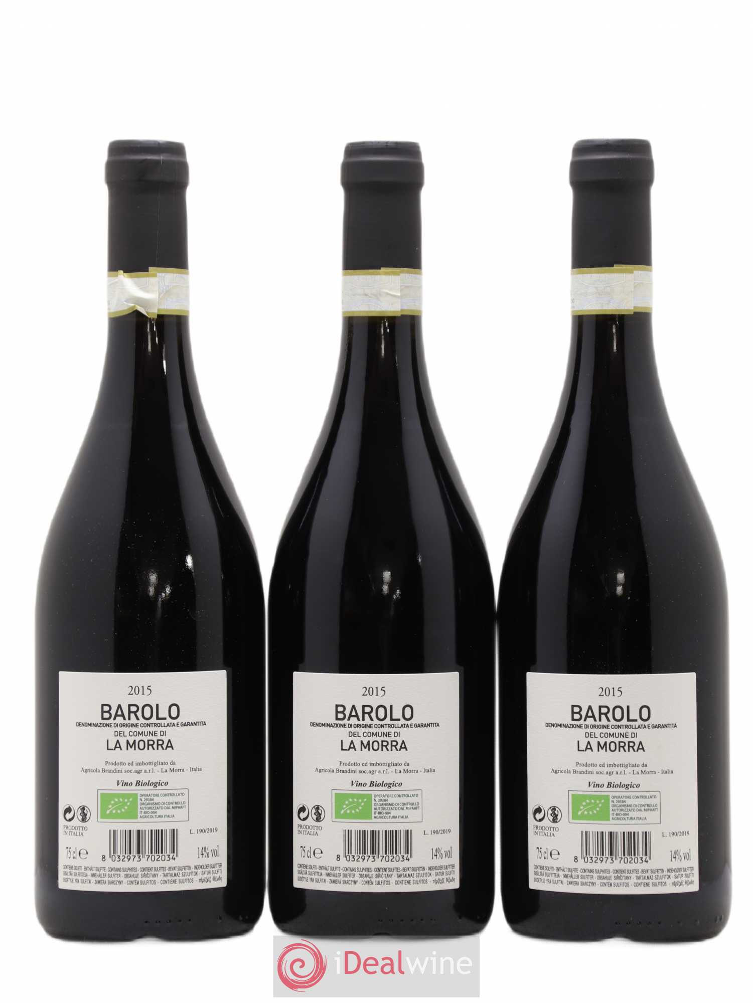 Barolo DOCG La Morra Brandini 2015 - Lot de 3 bouteilles - 1