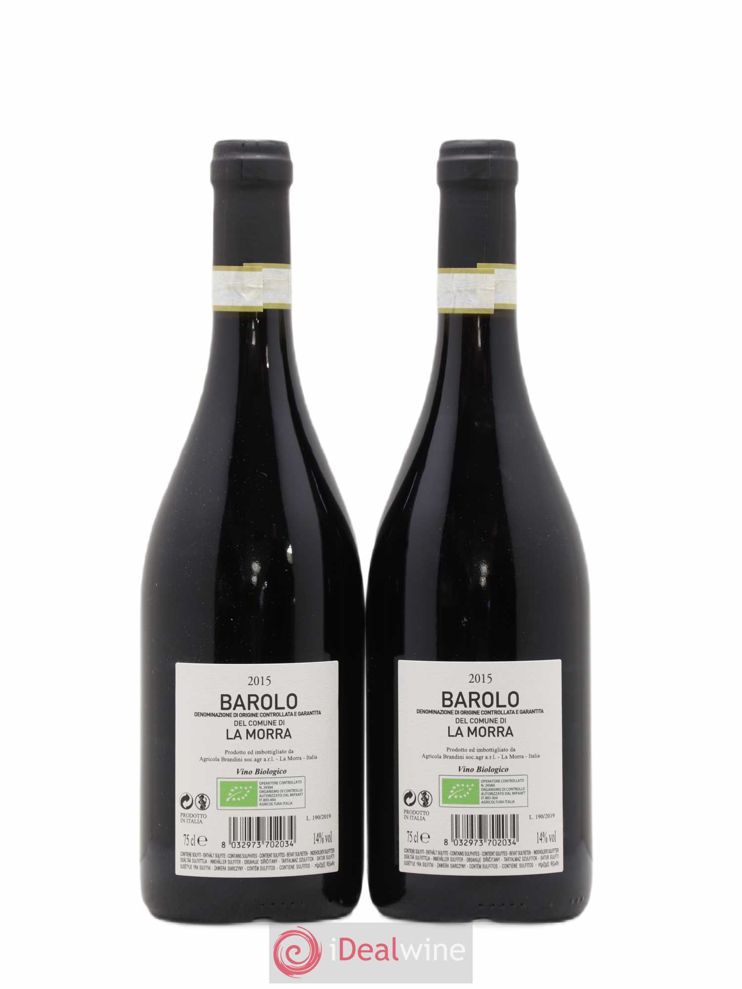 Barolo DOCG La Morra Brandini 2015 - Lot of 2 bottles - 1