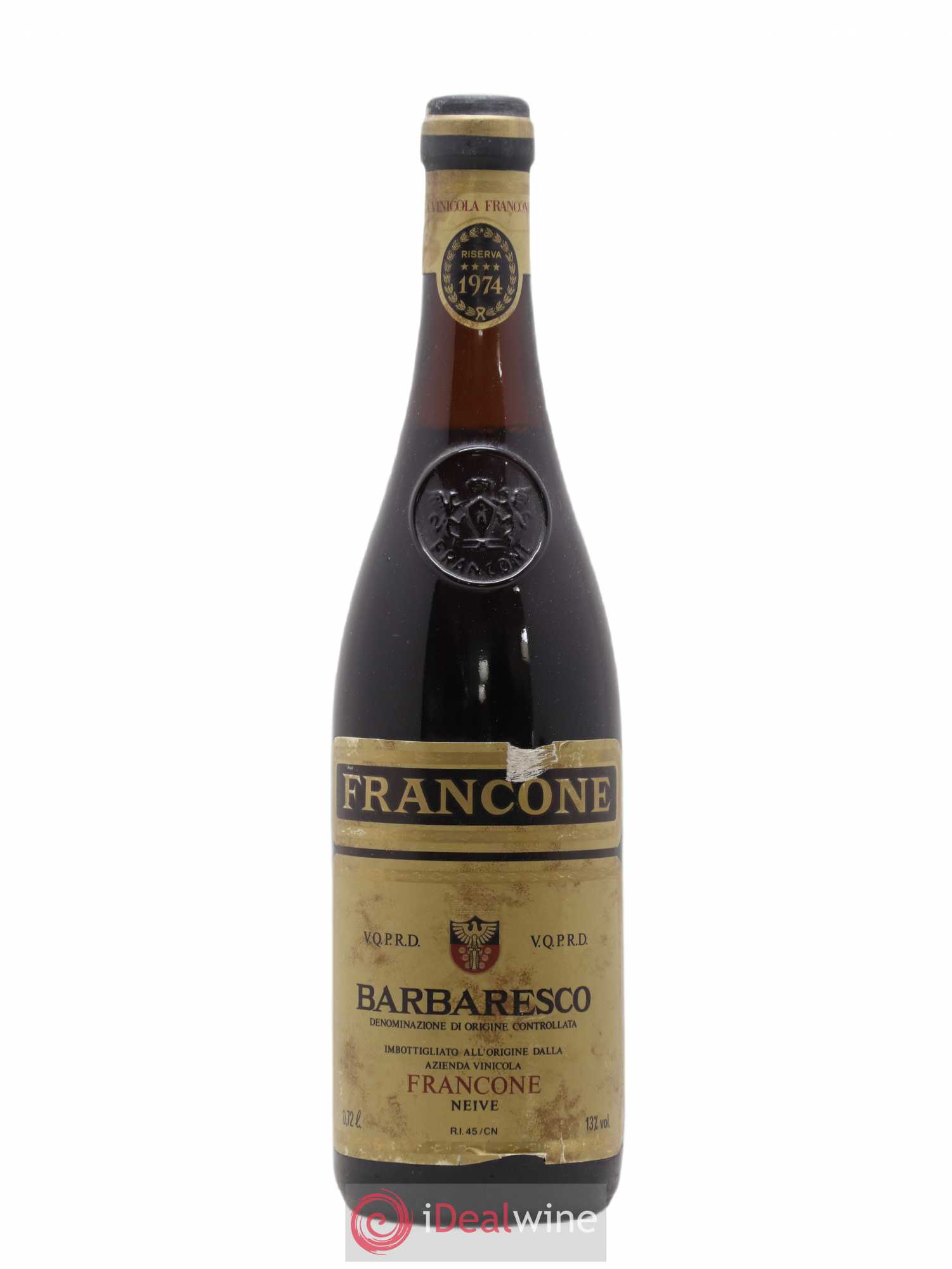 Barbaresco DOCG Riserva Francone 1974 - Lot of 1 bottle - 0
