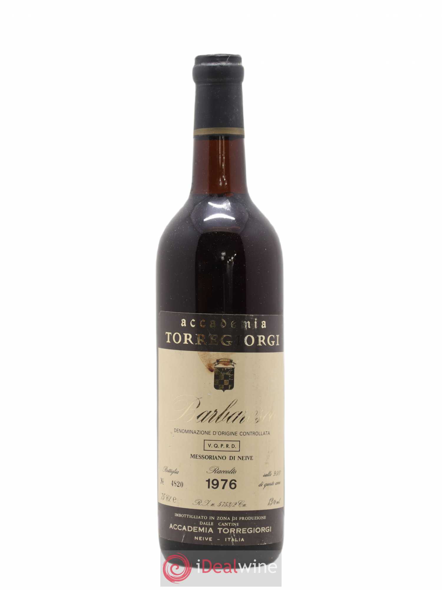 Barbaresco DOCG Messoriano di Neive Accademia Torregiorgi 1976 - Posten von 1 Flasche - 0