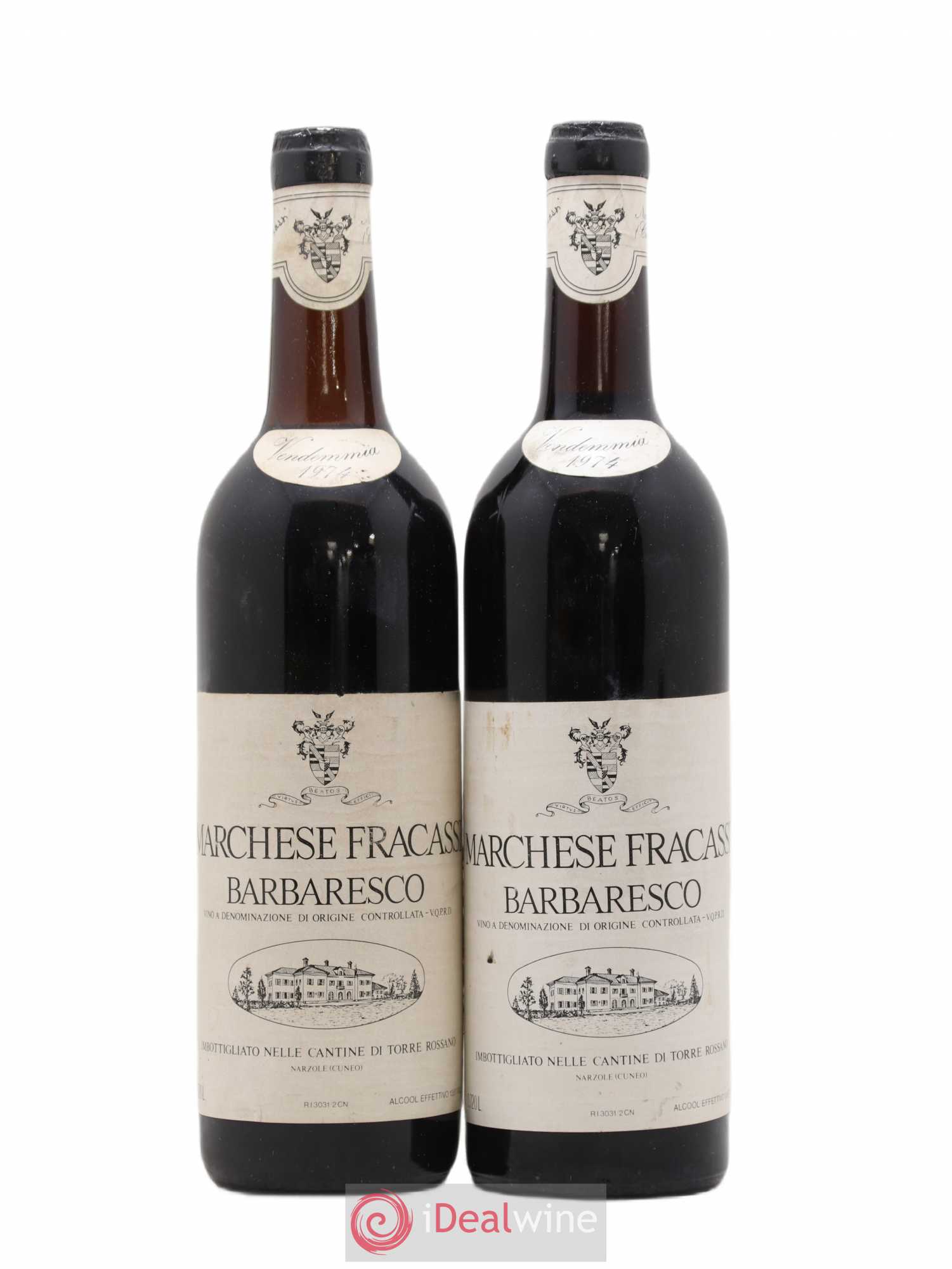 Barbaresco DOCG Marchesi Fracassi 1974 - Posten von 2 Flaschen - 0
