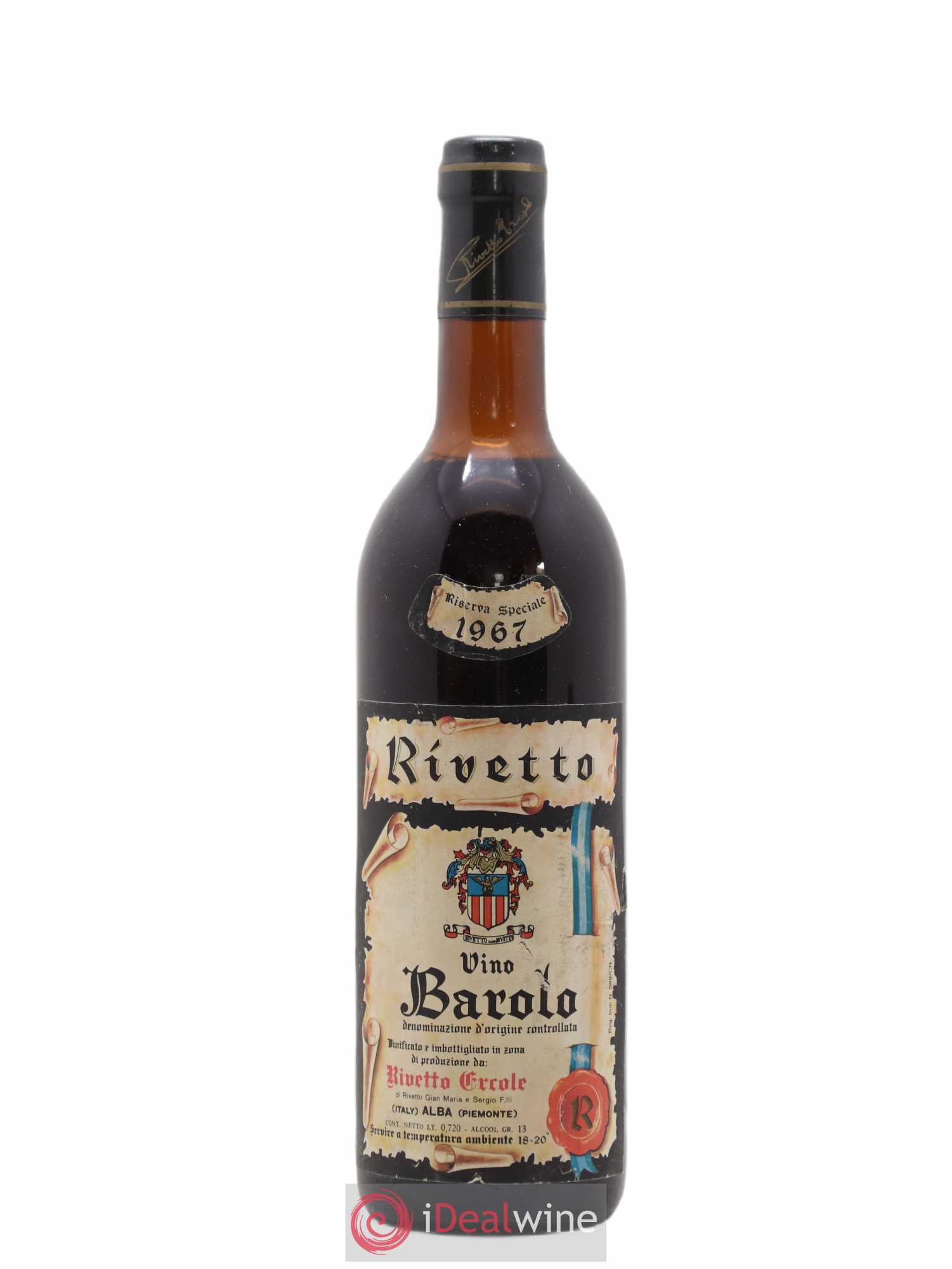 Barolo Riserva Speciale Rivetto 1967 - Lotto di 1 bottiglia - 0
