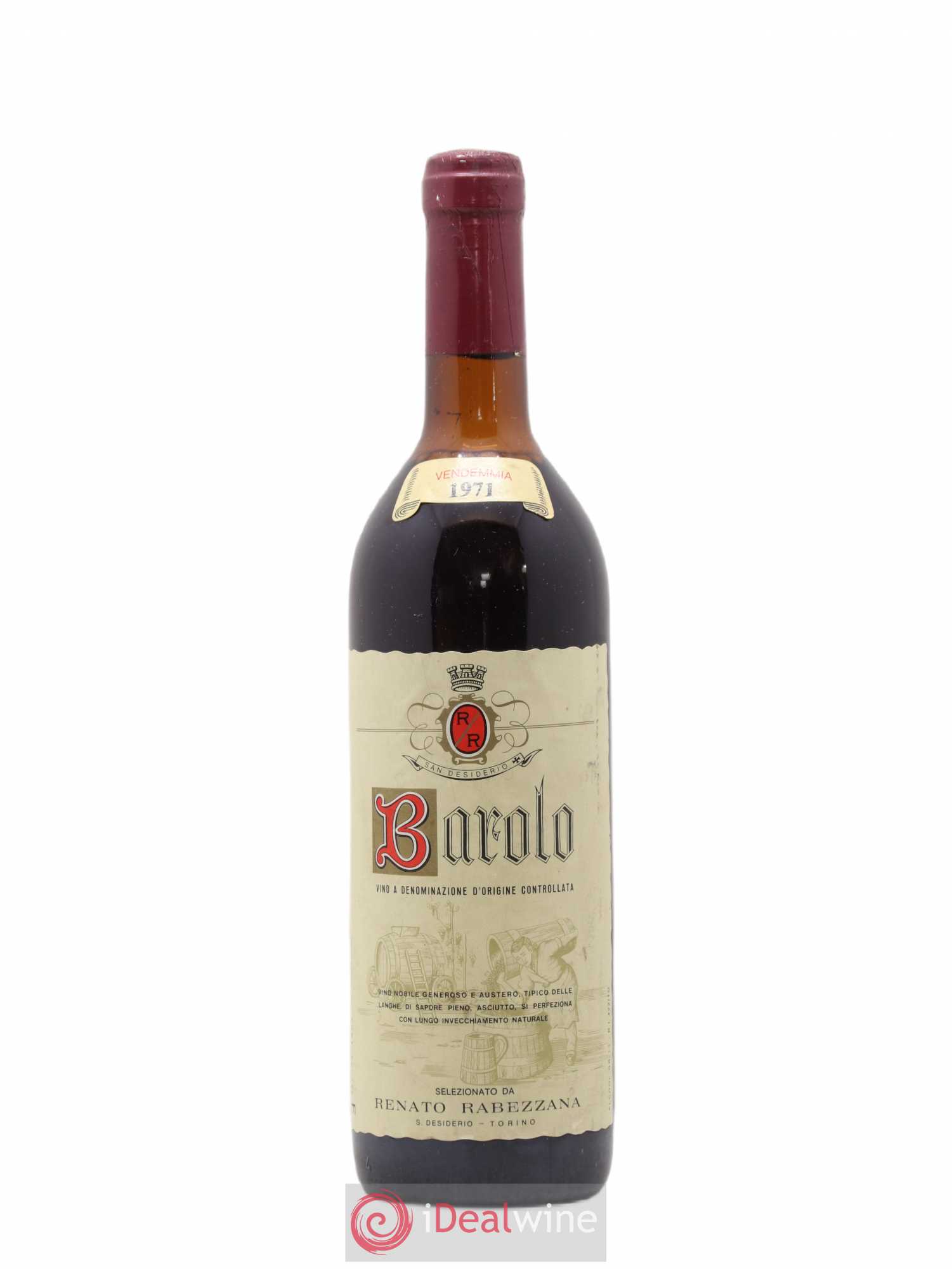Barolo Renato Rabezzana 1971 - Lot de 1 bouteille - 0