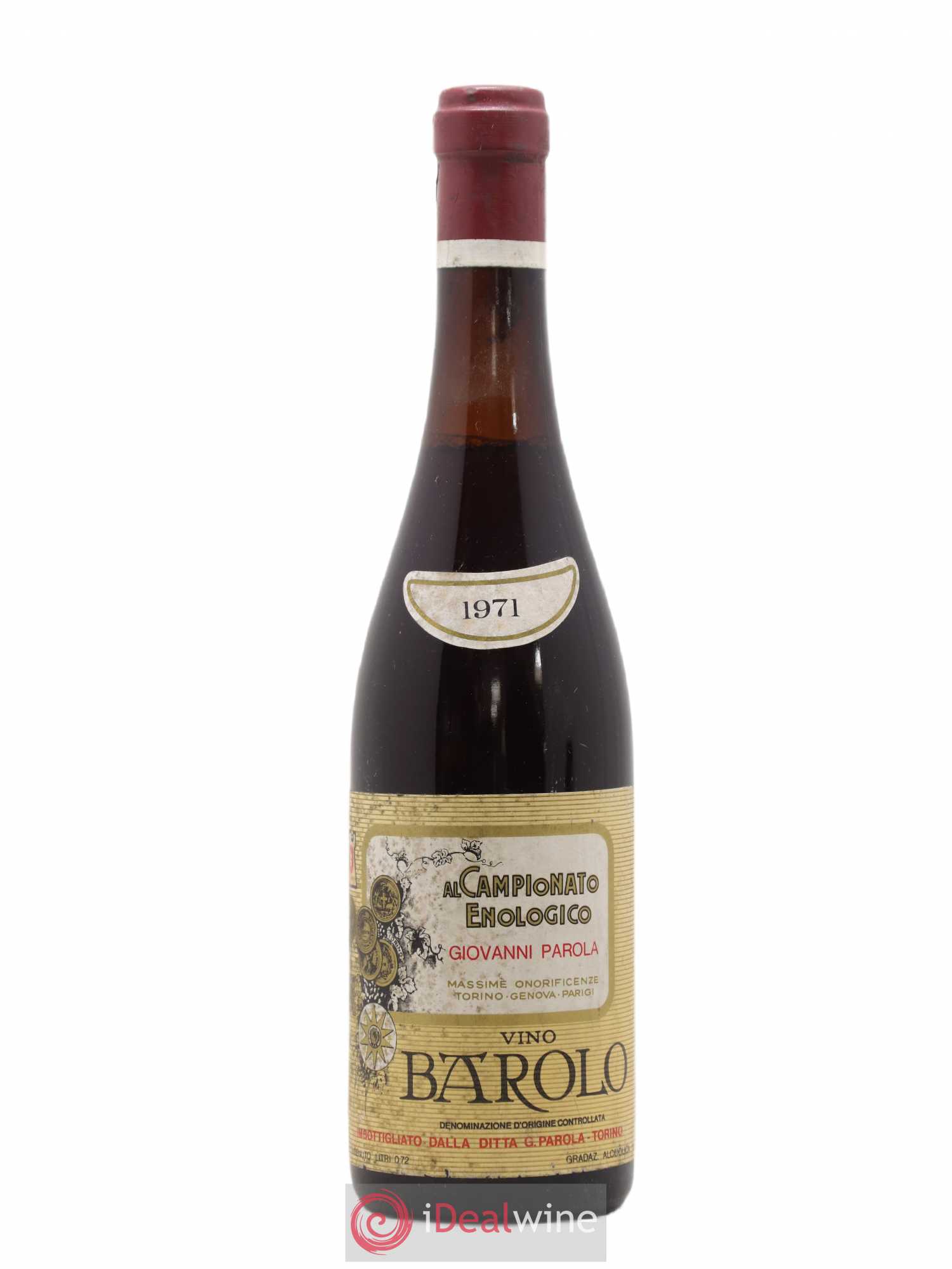 Barolo Giovanni Parola 1971 - Lot de 1 bouteille - 0