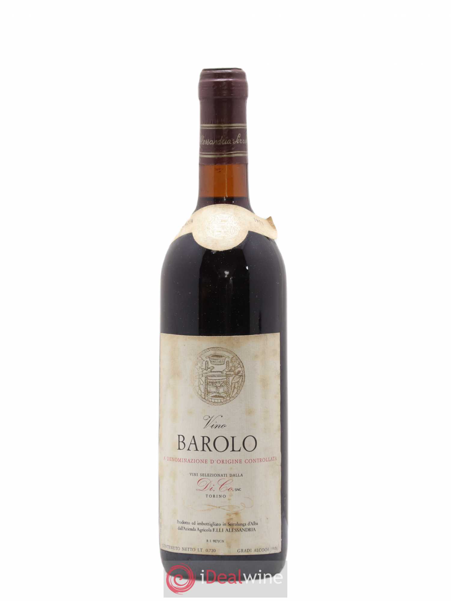 Barolo DOCG Fratelli Alessandria 1971 - Lot de 1 bouteille - 0