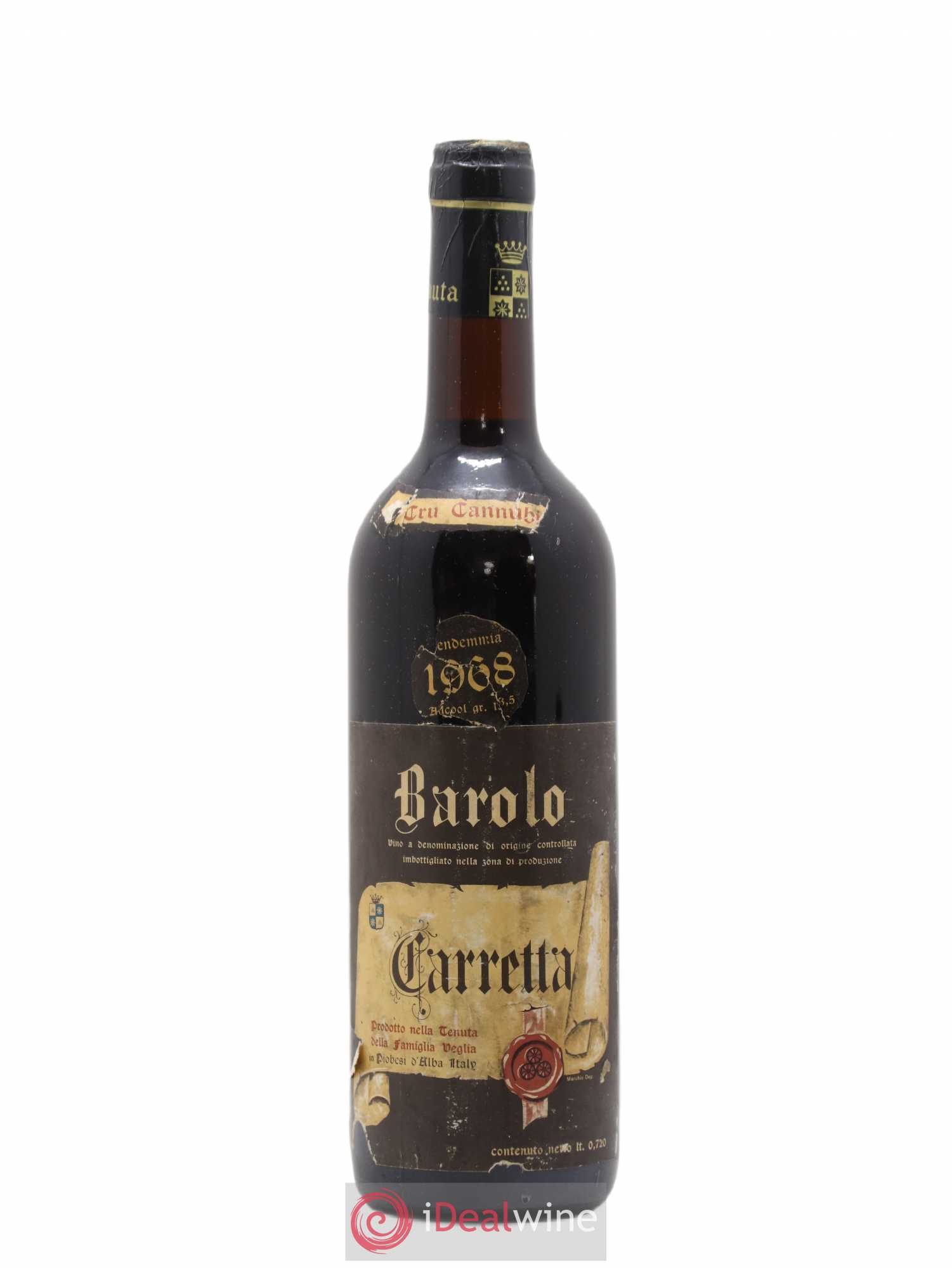 Barolo Cru Cannubi Tenuta Carretta 1968 - Posten von 1 Flasche - 0