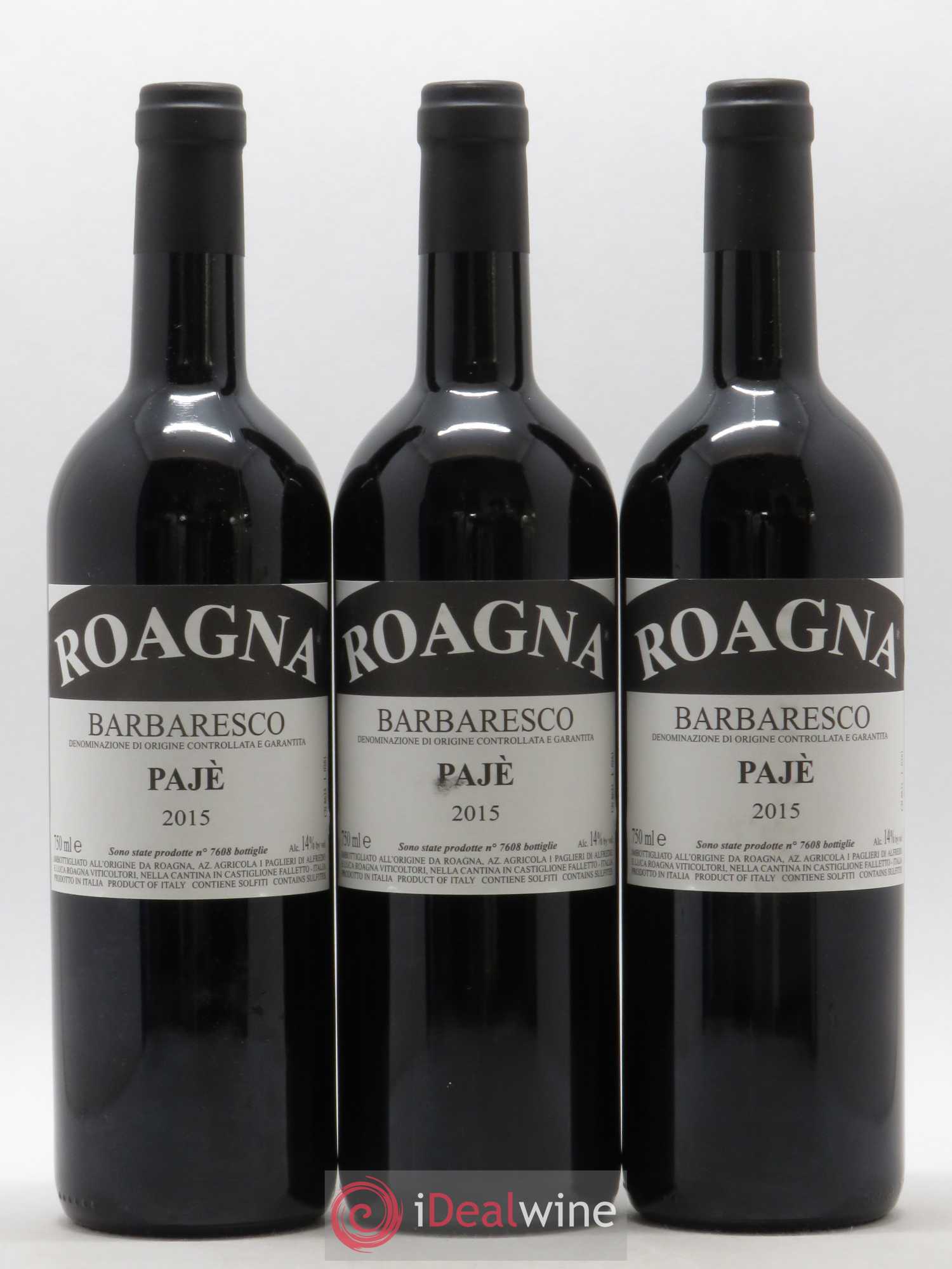 Barbaresco DOCG Pajè Roagna 2015 - Lot de 3 bouteilles - 0