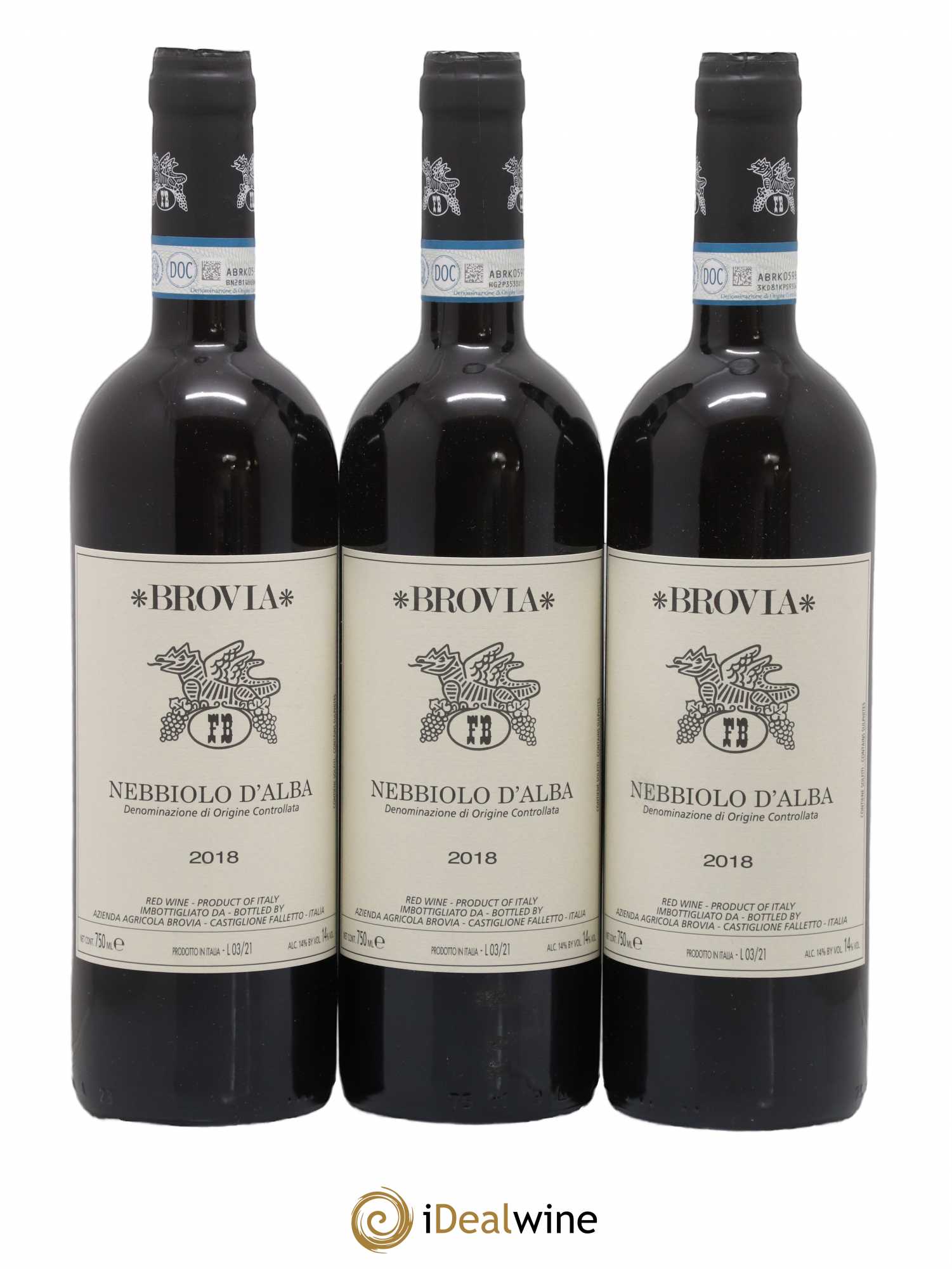 Nebbiolo d'Alba DOC Brovia 2018 - Posten von 3 Flaschen - 0
