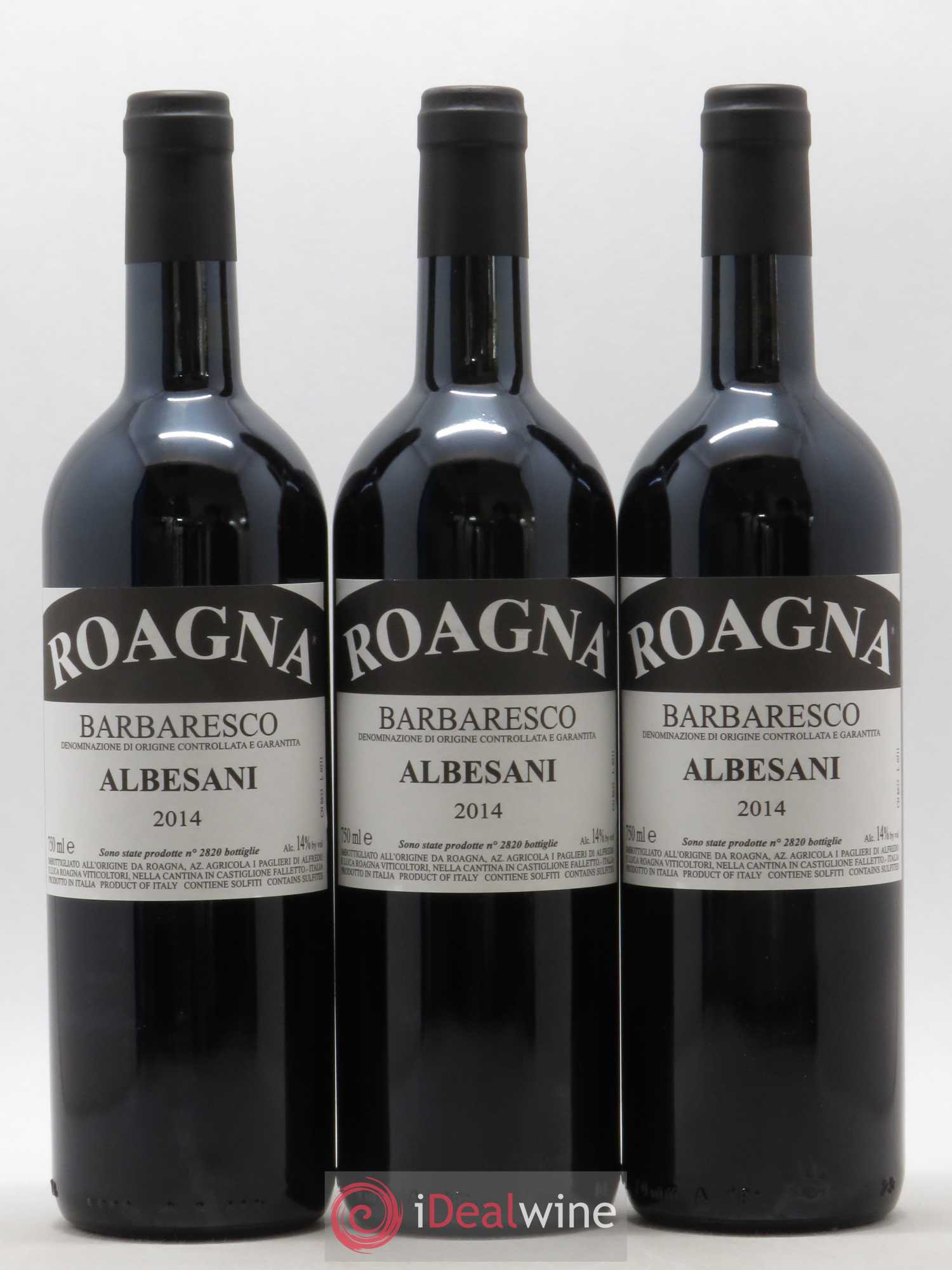 Barbaresco DOCG Albesani Roagna 2014 - Lot de 3 bouteilles - 0