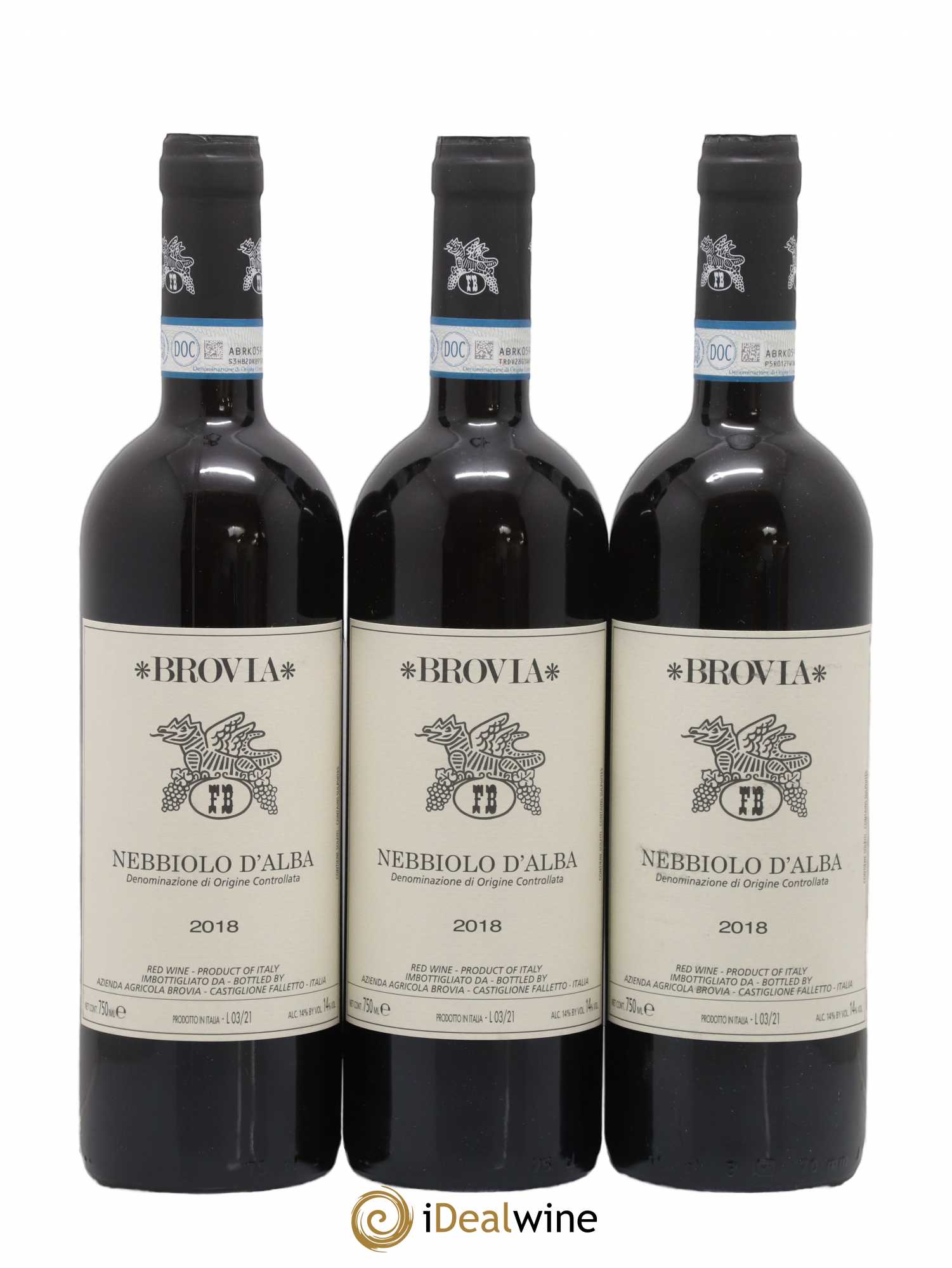 Nebbiolo d'Alba DOC Brovia 2018 - Lot de 6 bouteilles - 1