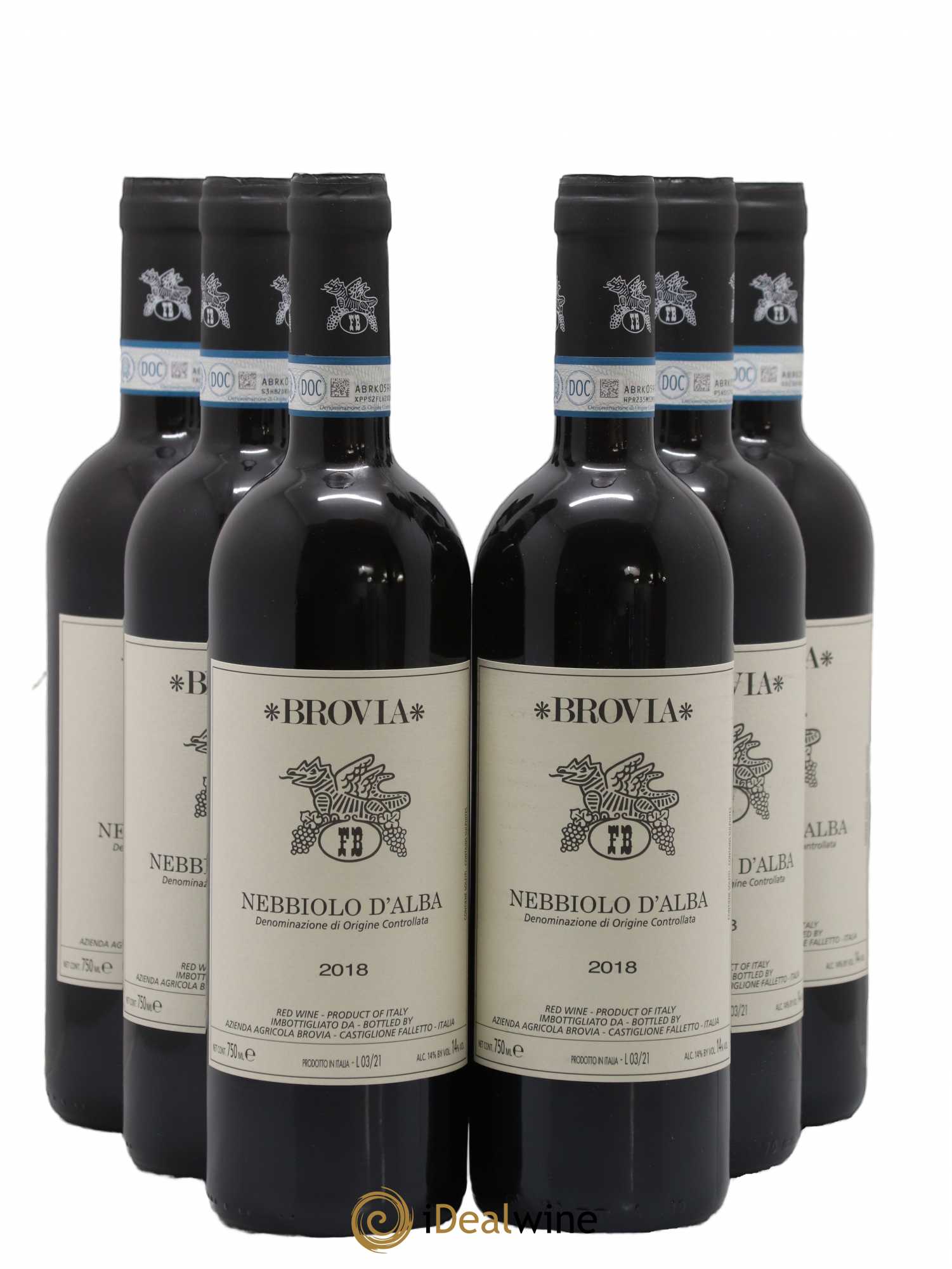 Nebbiolo d'Alba DOC Brovia 2018 - Lot de 6 bouteilles - 0