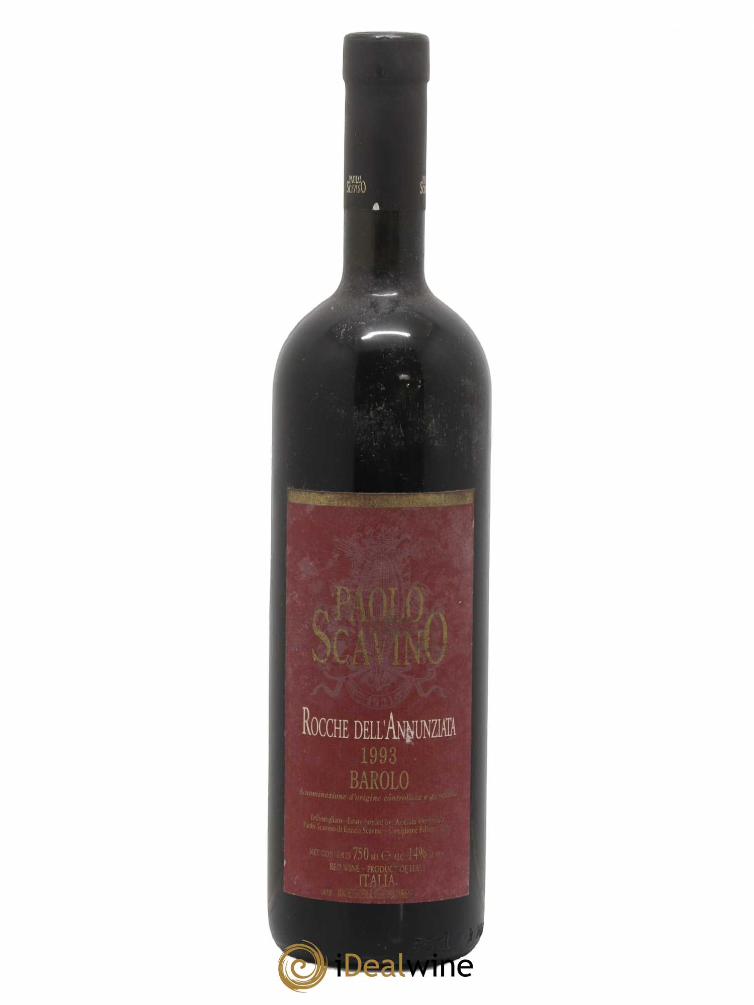 Barolo DOCG Rocche dell'Annunziata Riserva Paolo Scavino 1993 - Lot de 1 bouteille - 0