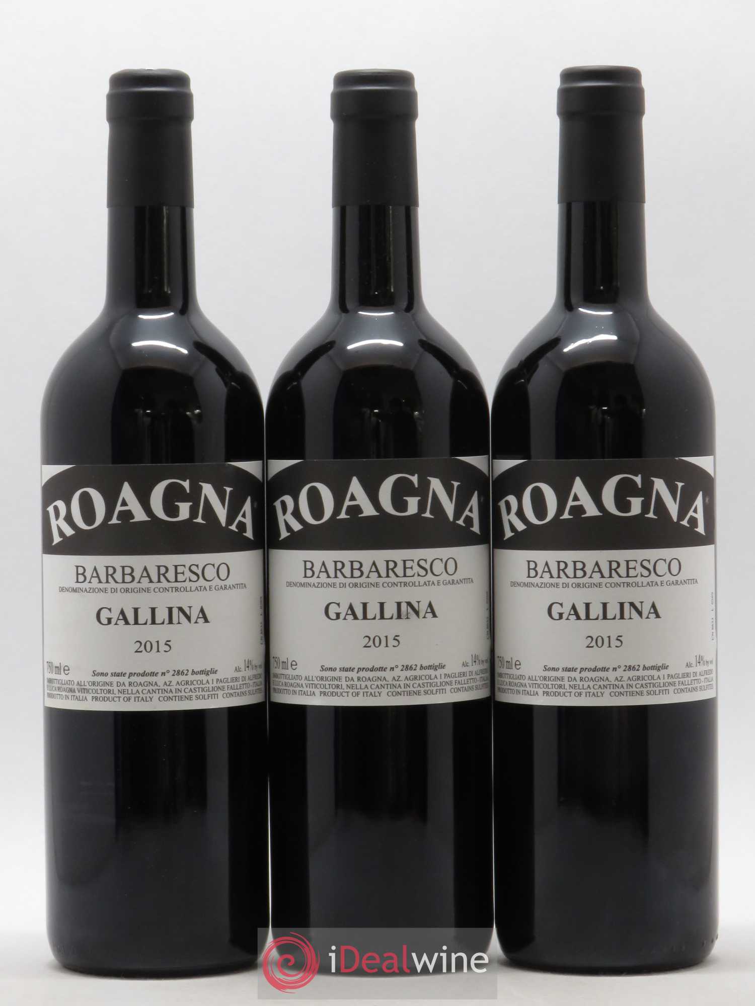 Barbaresco DOCG Gallina Roagna 2015 - Lot de 3 bouteilles - 0