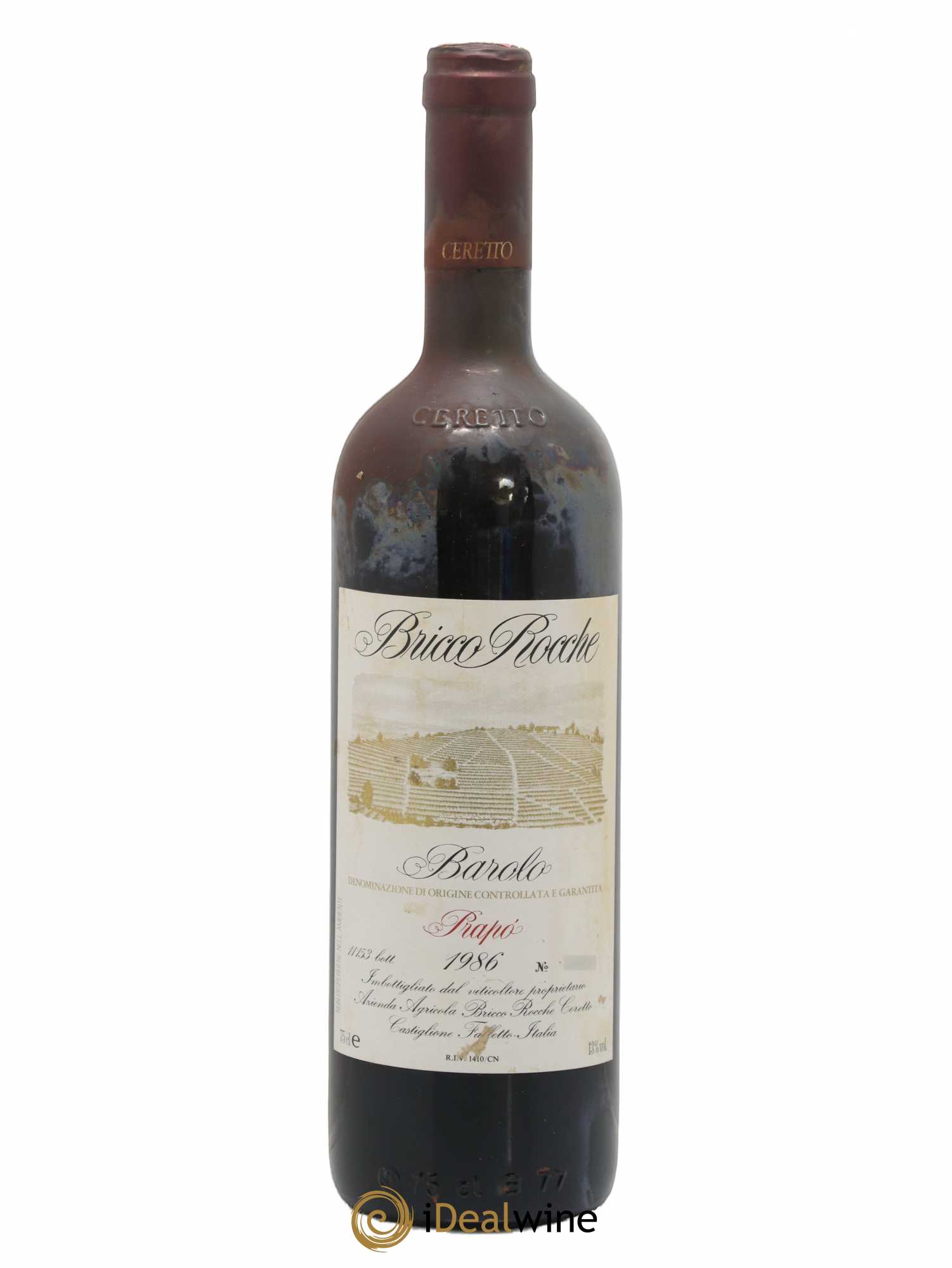 Barolo DOCG Prapo Bricco Rocche Ceretto 1986 - Lot de 1 bouteille - 0