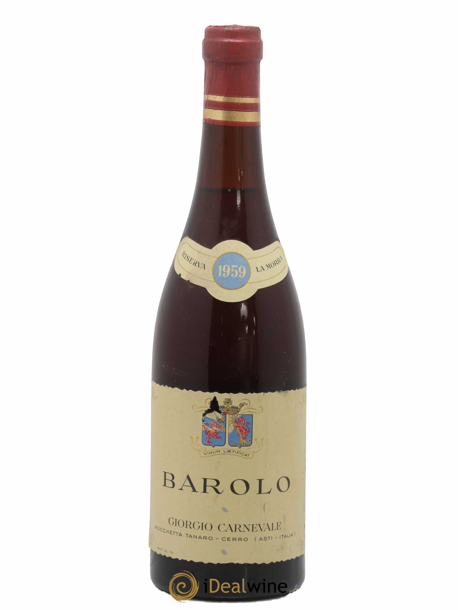 Barolo Riserva la Morra Giorgio Carnevale 1959 - Lot de 1 bouteille - 0