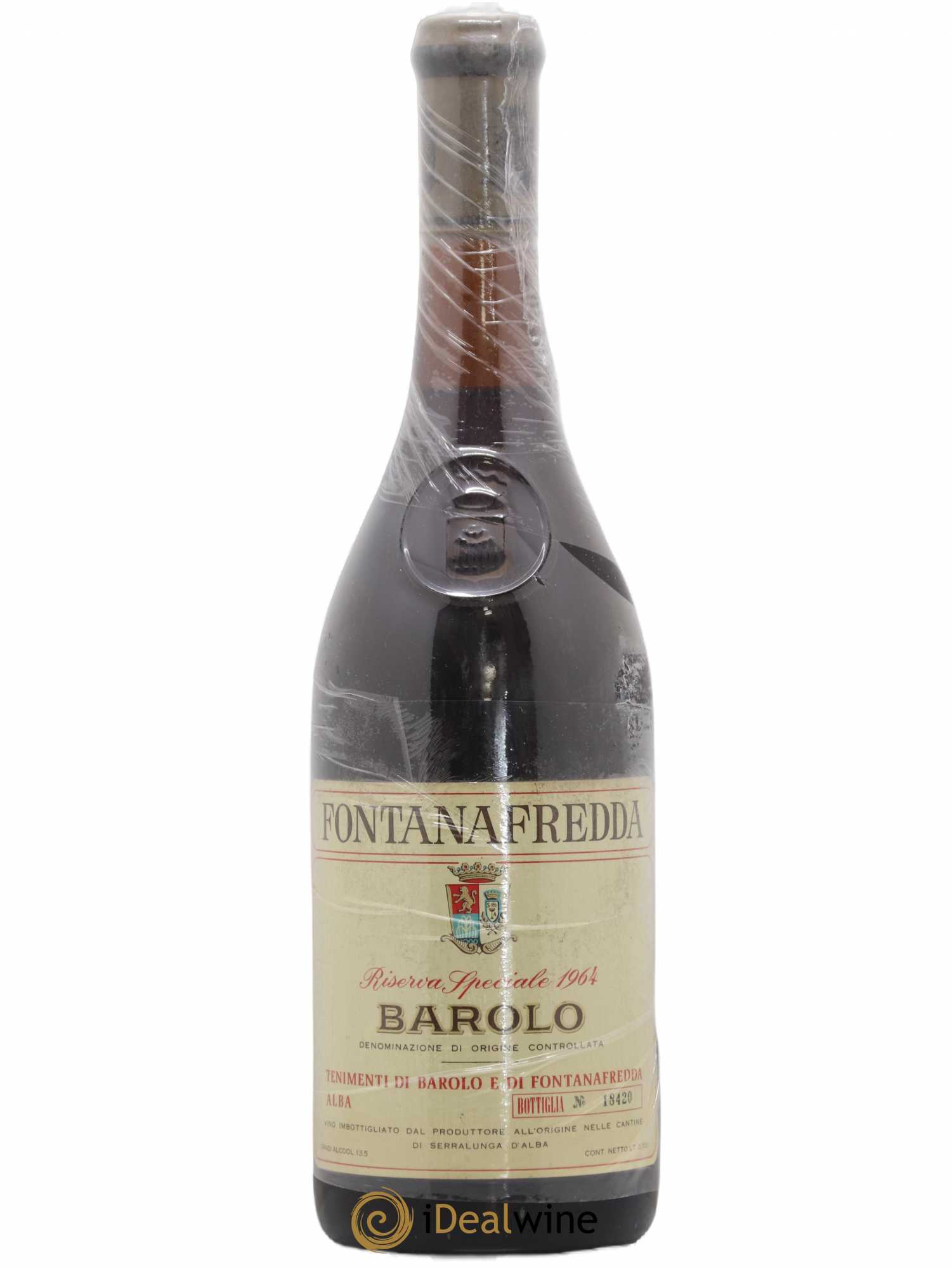 Barolo Riserva Speciale Fontanafredda 1964 - Lot de 1 bouteille - 0