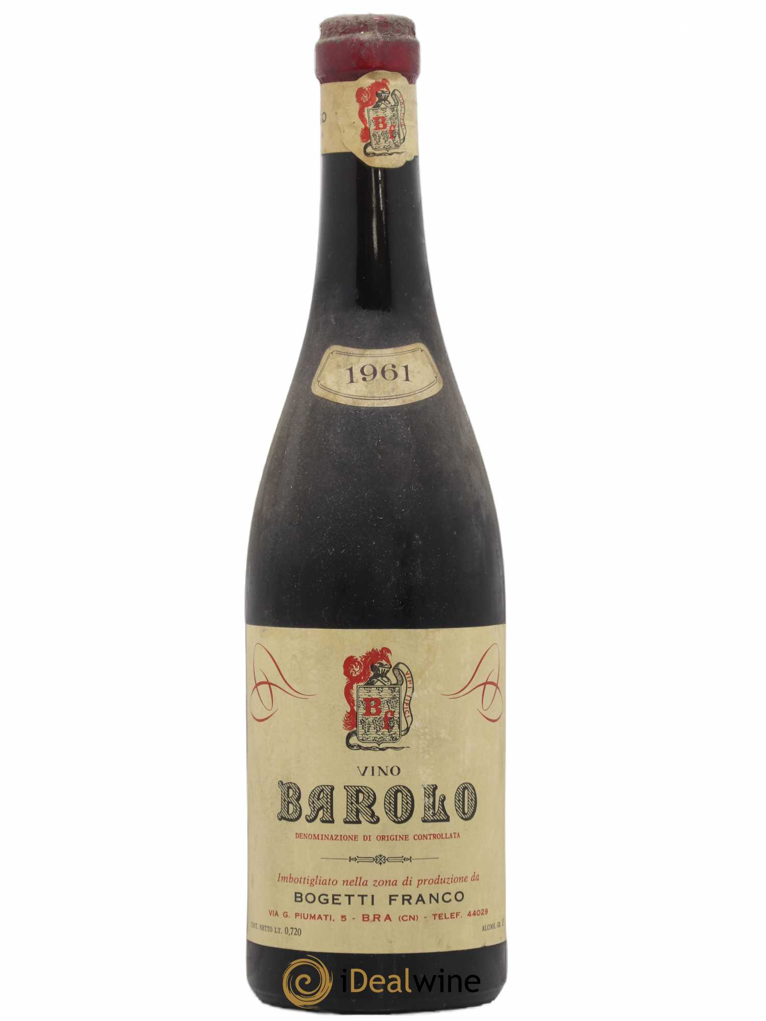 Barolo Bogetti Franco 1961 - Posten von 1 Flasche - 0