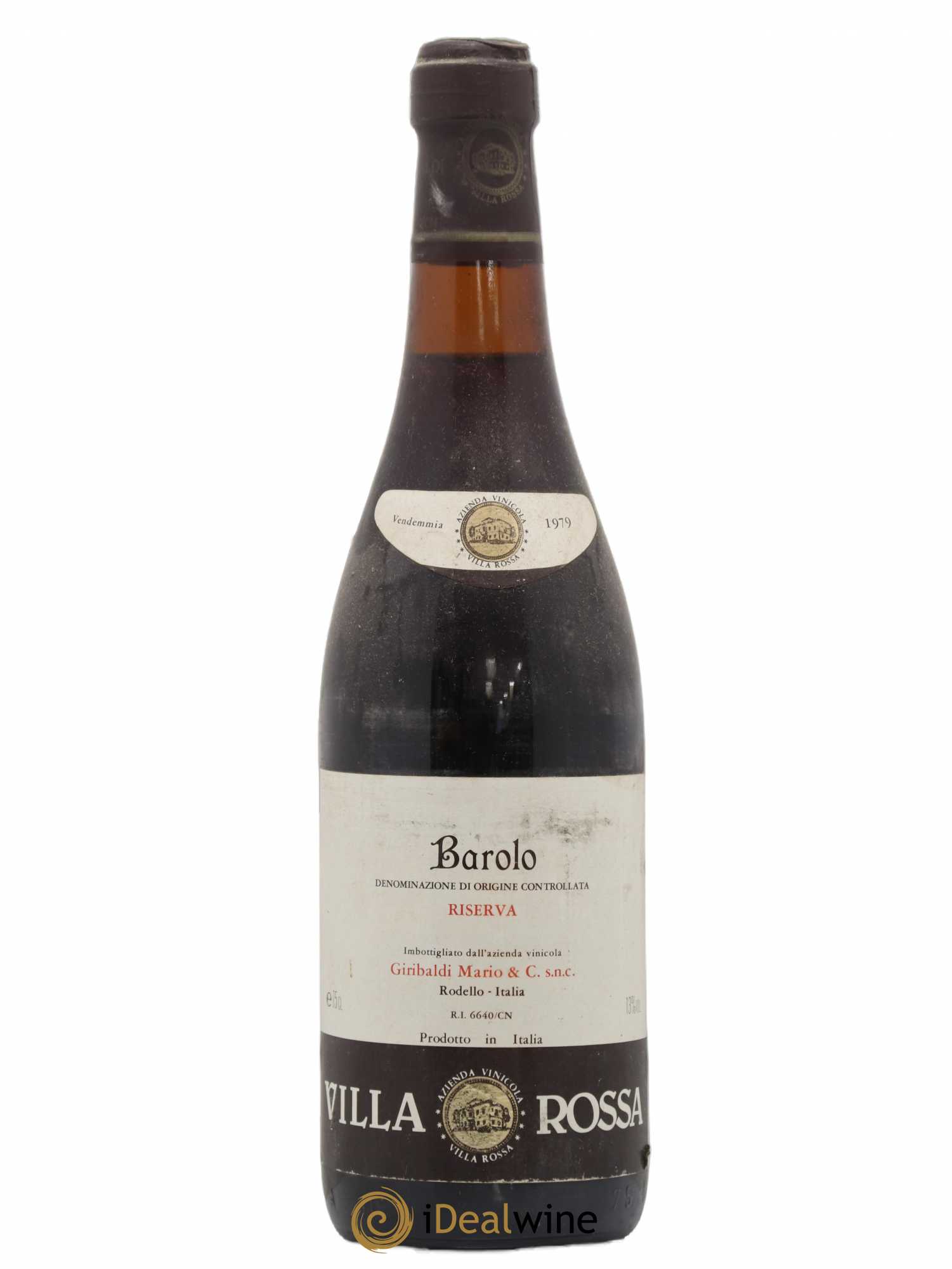 Barolo Riserva Villa Rossa Giribaldi 1979 - Lot de 1 bouteille - 0