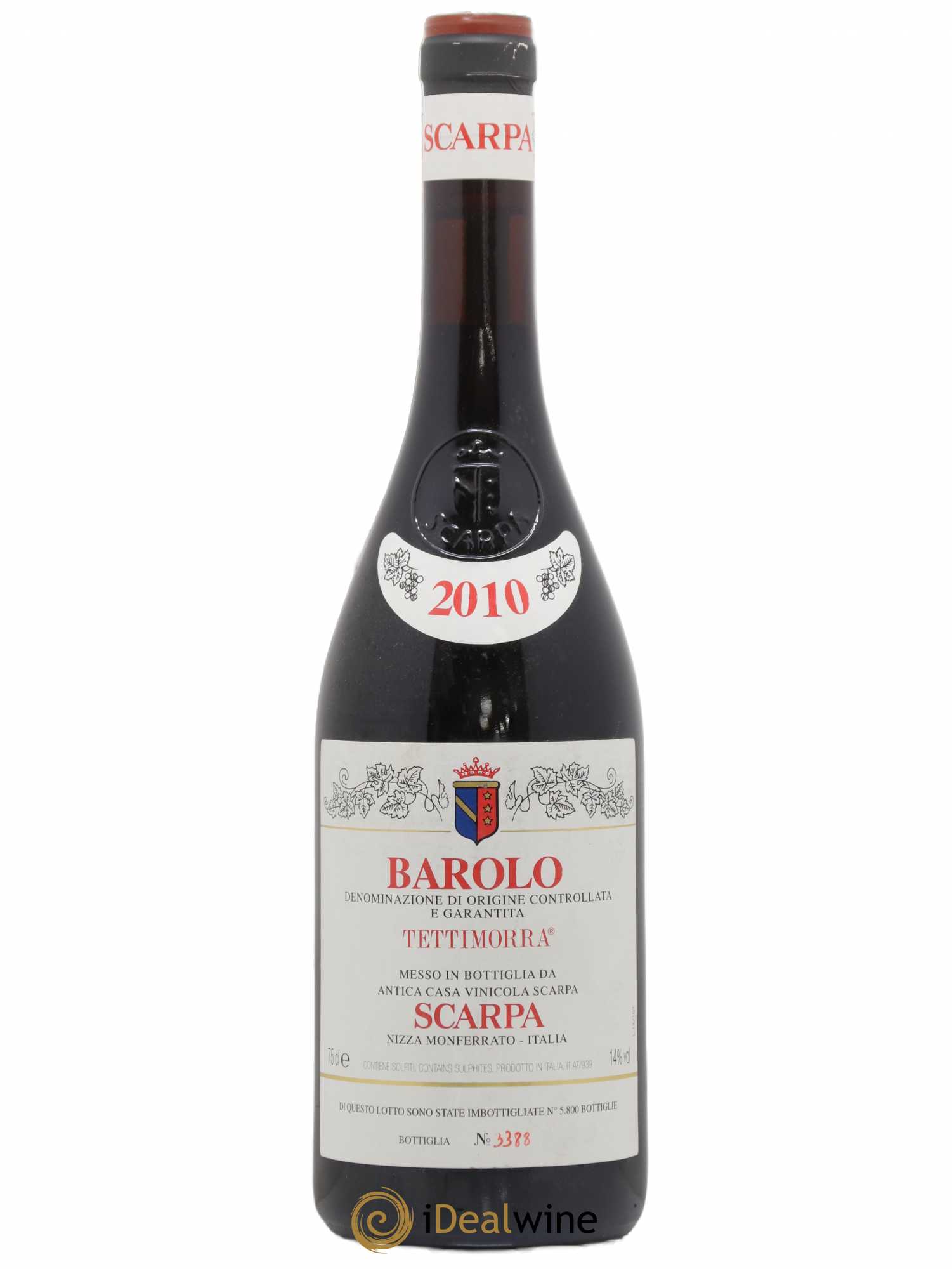 Barolo Tettimora Scarpa 2010 - Posten von 1 Flasche - 0