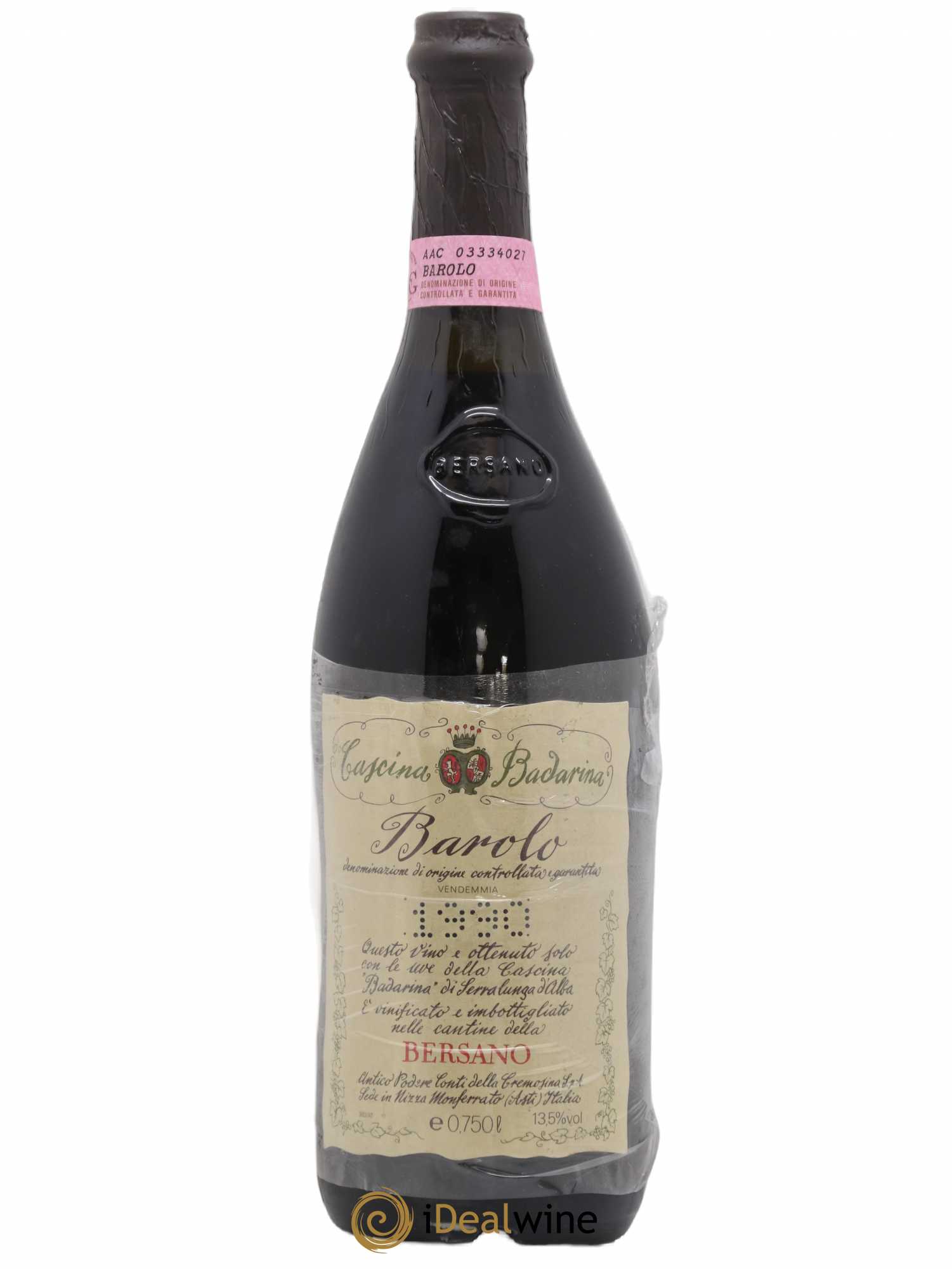 Barolo Cascina Badarina Bersano 1990 - Posten von 1 Flasche - 0