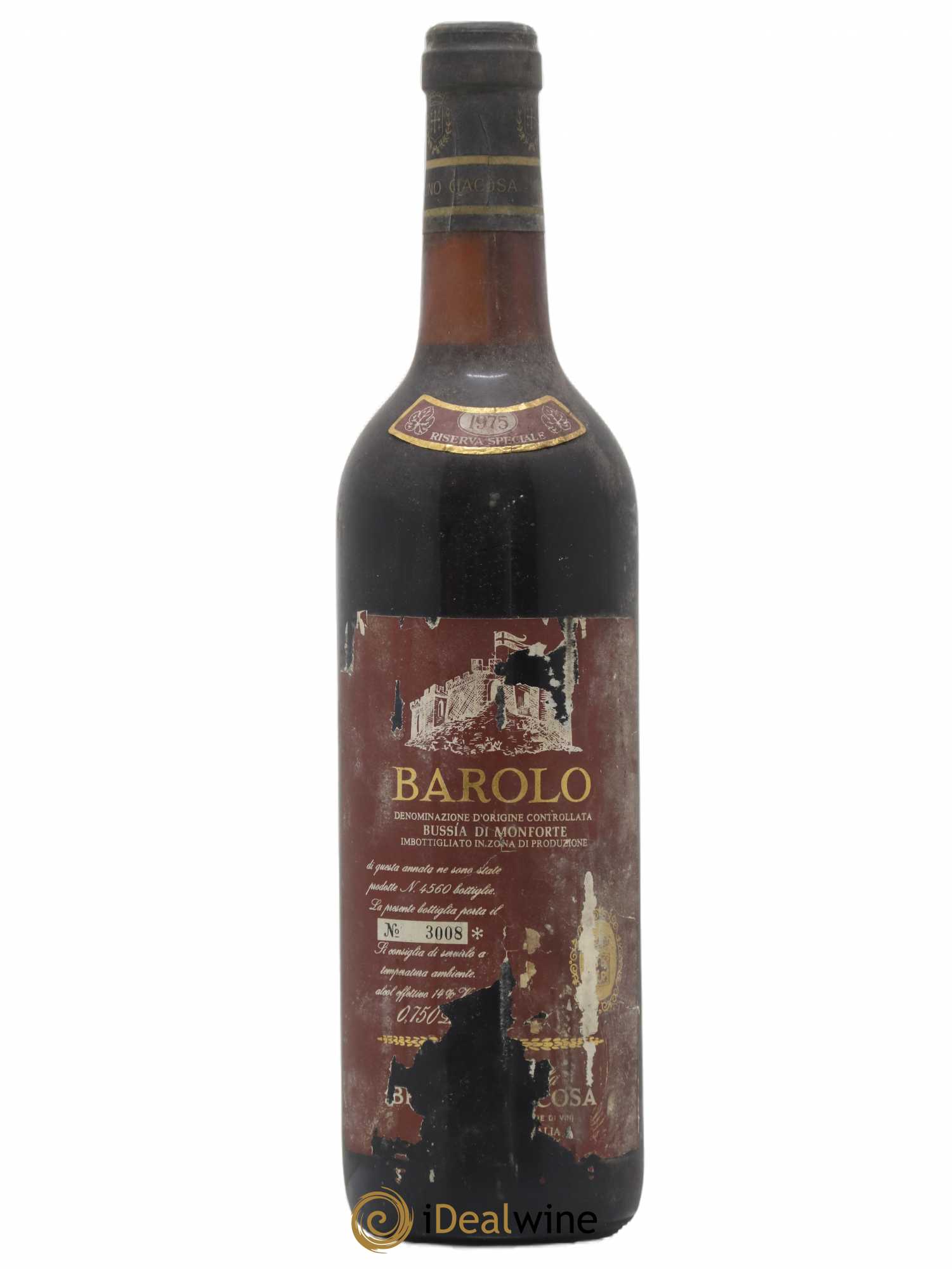 Barolo DOCG Riserva Speciale Bussia di Monforte Bruno Giacosa 1975 - Lot de 1 bouteille - 0