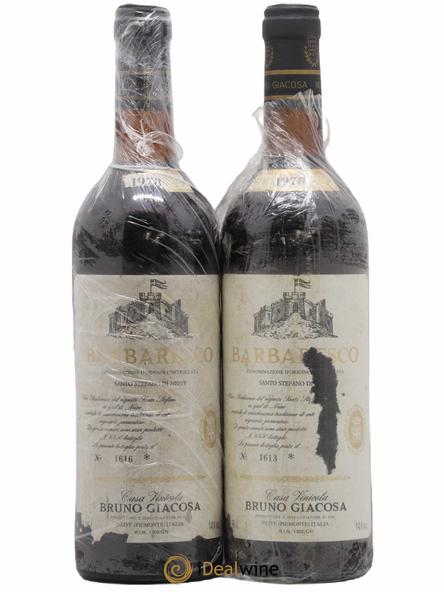 Barbaresco DOCG Santo Stefano di Neive Bruno Giacosa 1978 - Lot de 2 bouteilles - 0