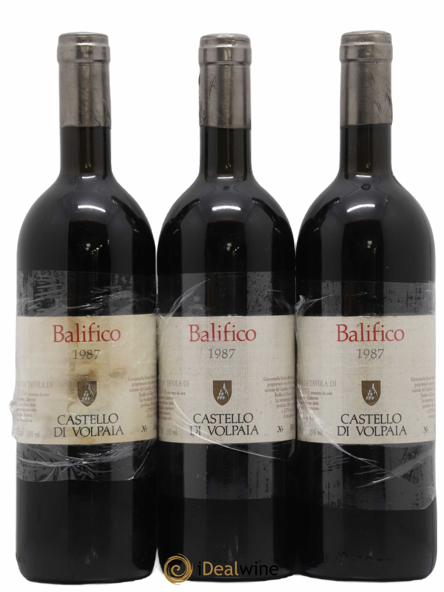 Italie Vino da Tavola Balifico Castello di Volpaia 1987 - Posten von 3 Flaschen - 0