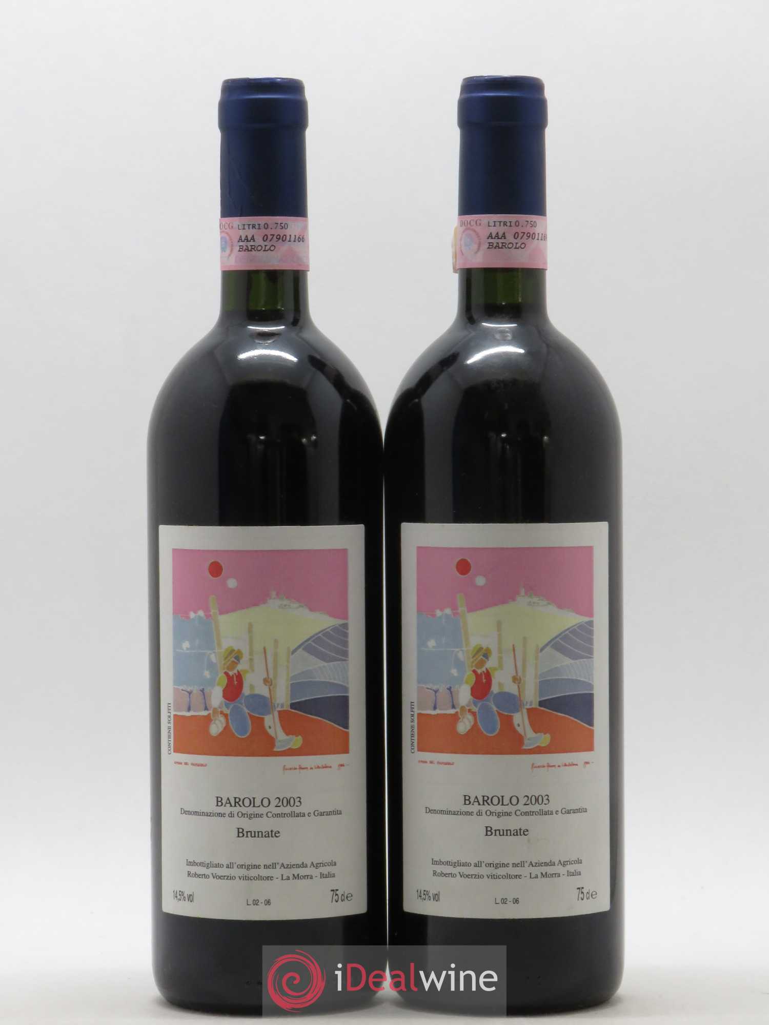 Barolo DOCG Brunate Roberto Voerzio 2003 - Lot de 2 bouteilles - 0