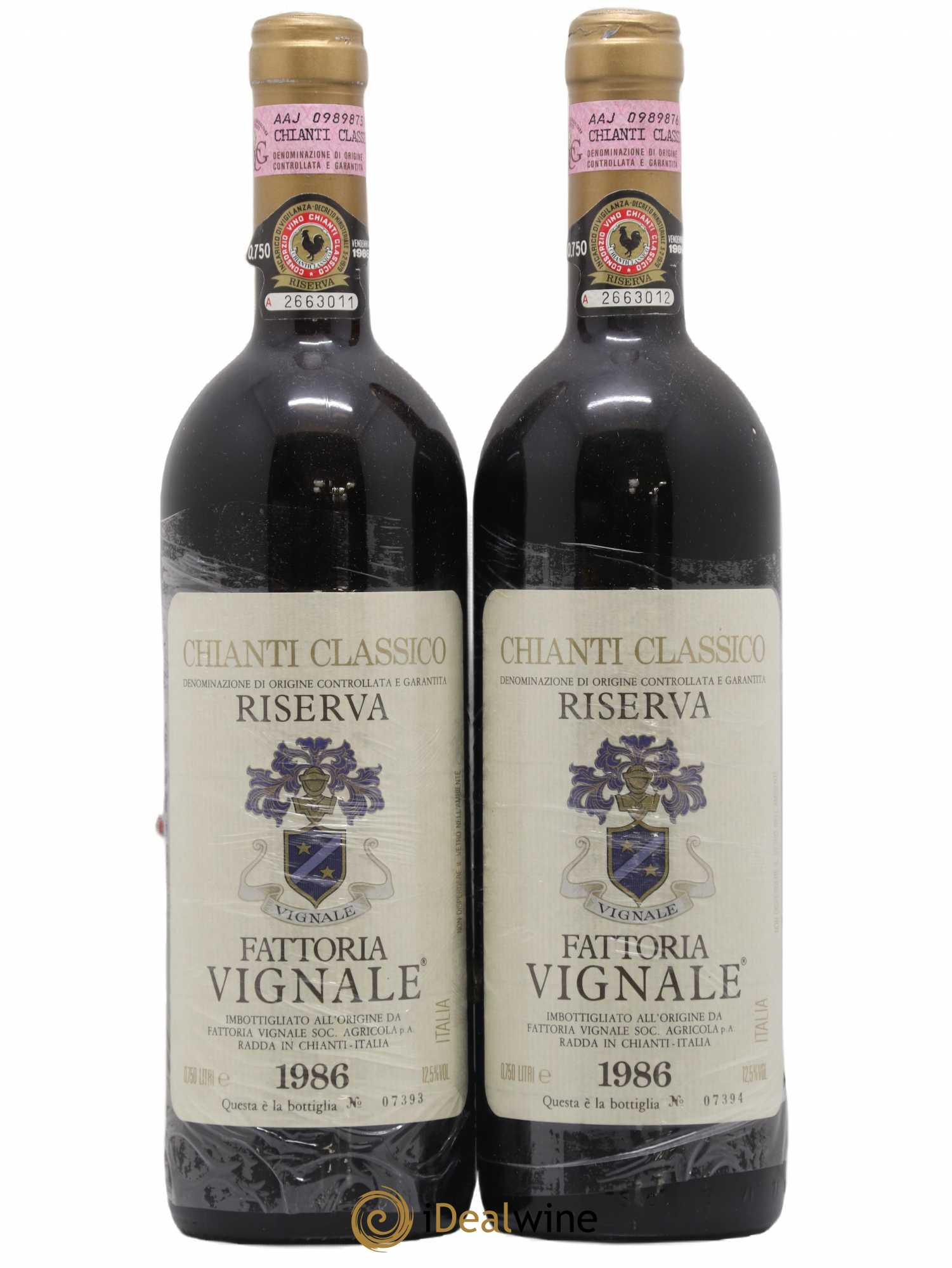 Chianti Classico DOCG Riserva Fattoria Vignale 1986 - Lot de 2 bouteilles - 0