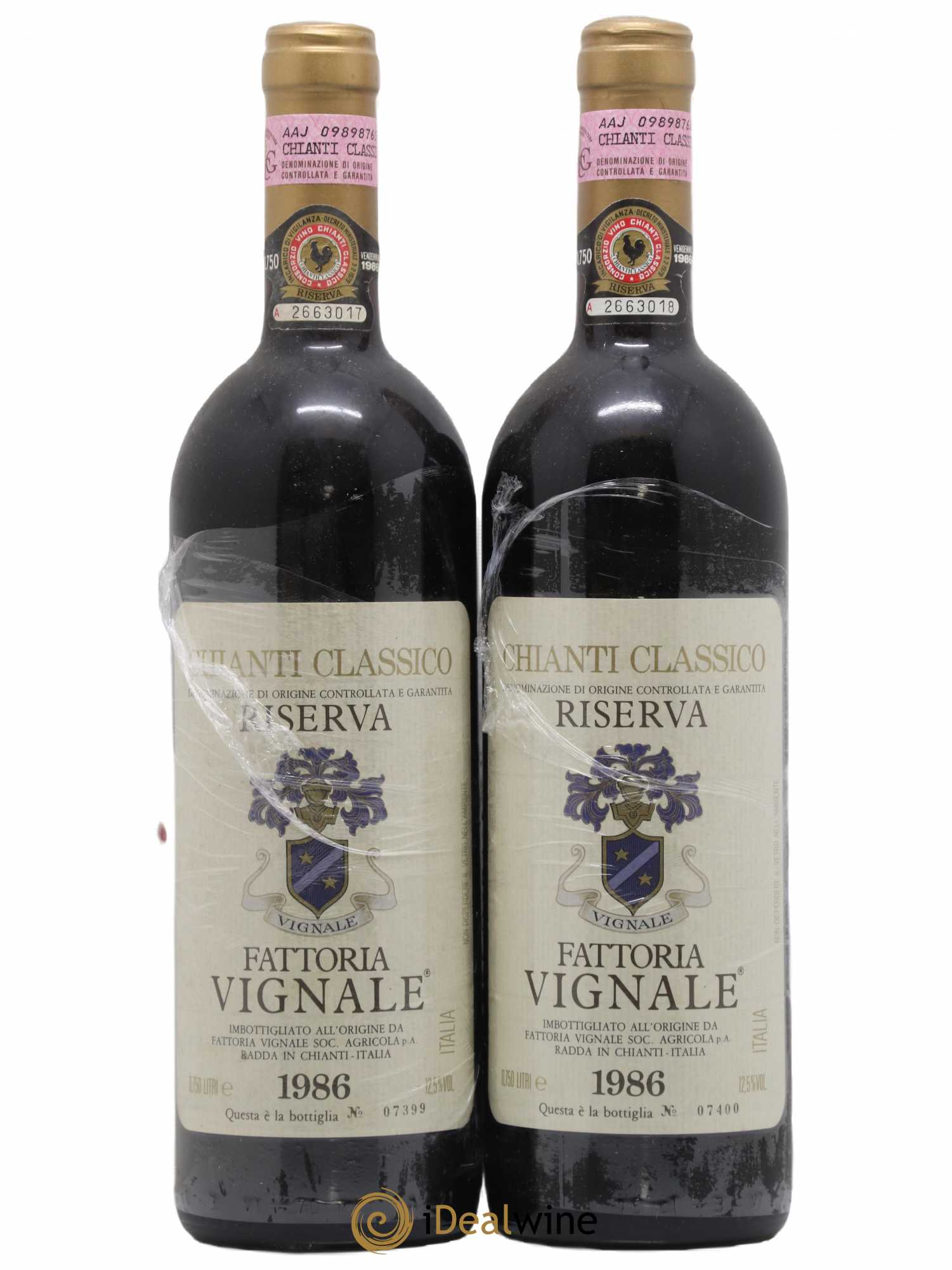 Chianti Classico DOCG Riserva Fattoria Vignale 1986 - Lot of 2 bottles - 0