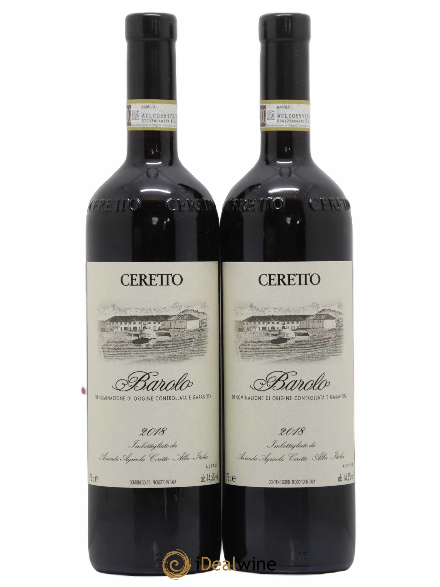 Barolo Ceretto 2018 - Posten von 2 Flaschen - 0
