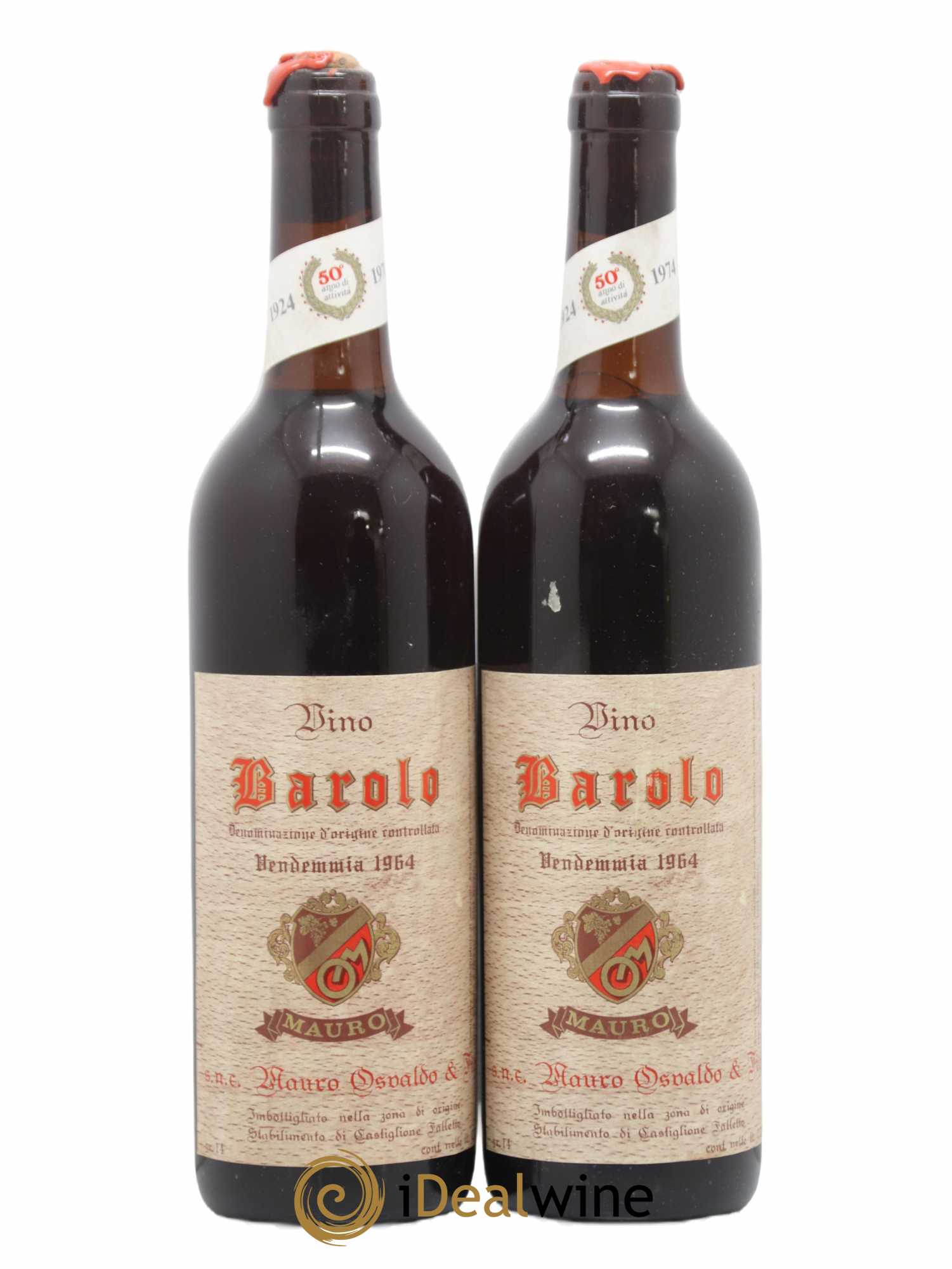 Barolo Mauro Osvaldo 1964 - Lot de 2 bouteilles - 0