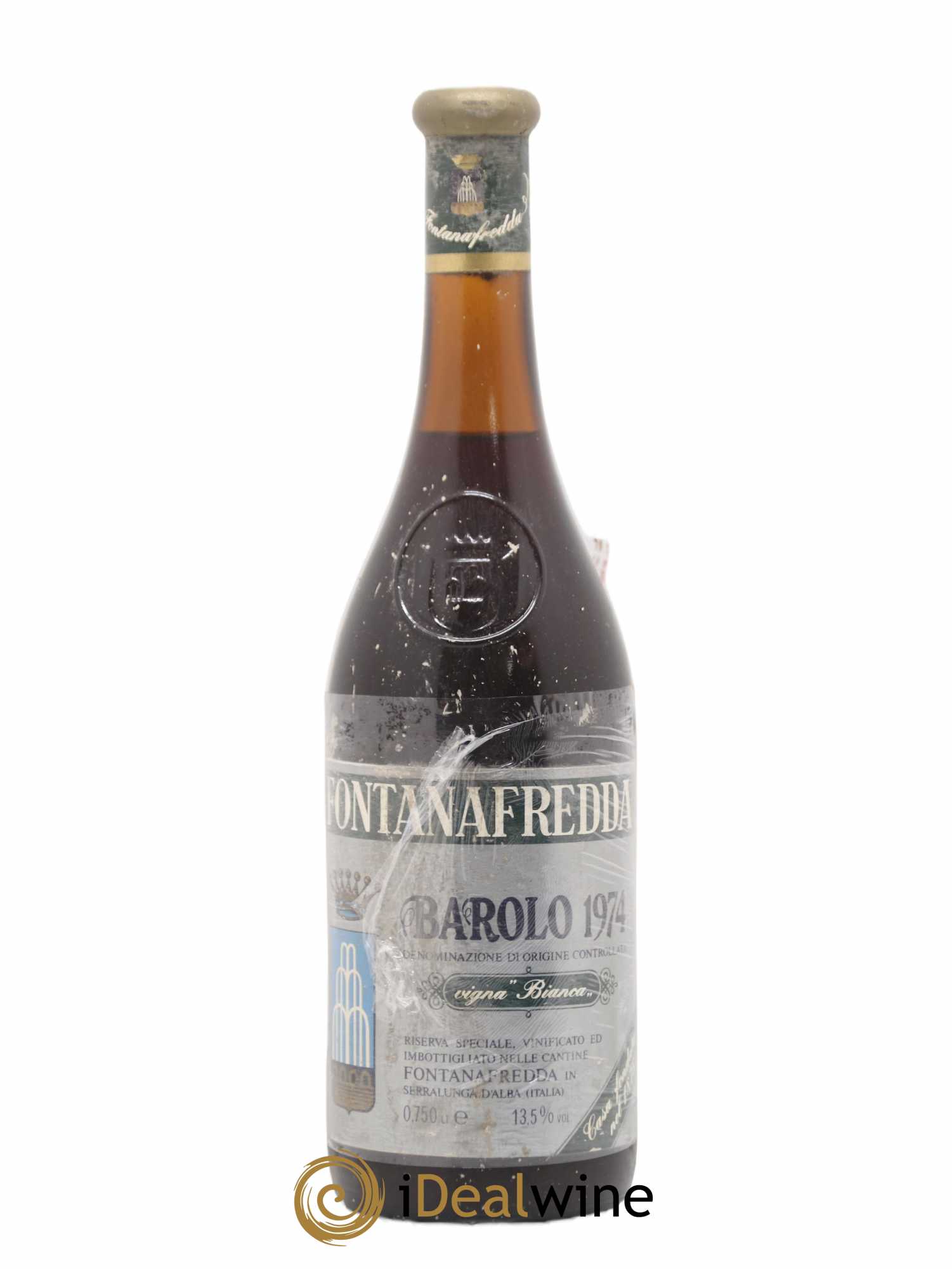 Barolo riserva speciale Vigna Bianca Fontanafredda 1974 - Posten von 1 Flasche - 0