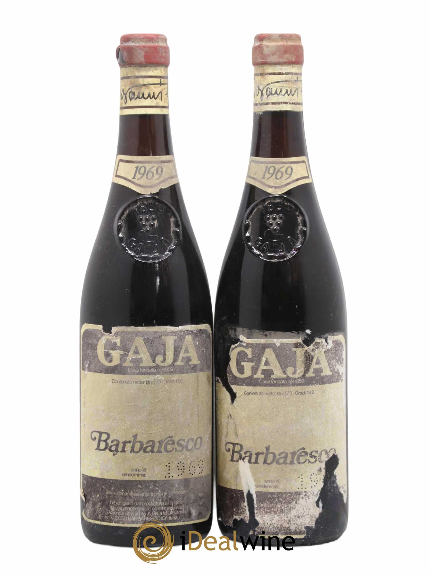 Barbaresco DOCG Angelo Gaja 1969 - Lot de 2 bouteilles - 0