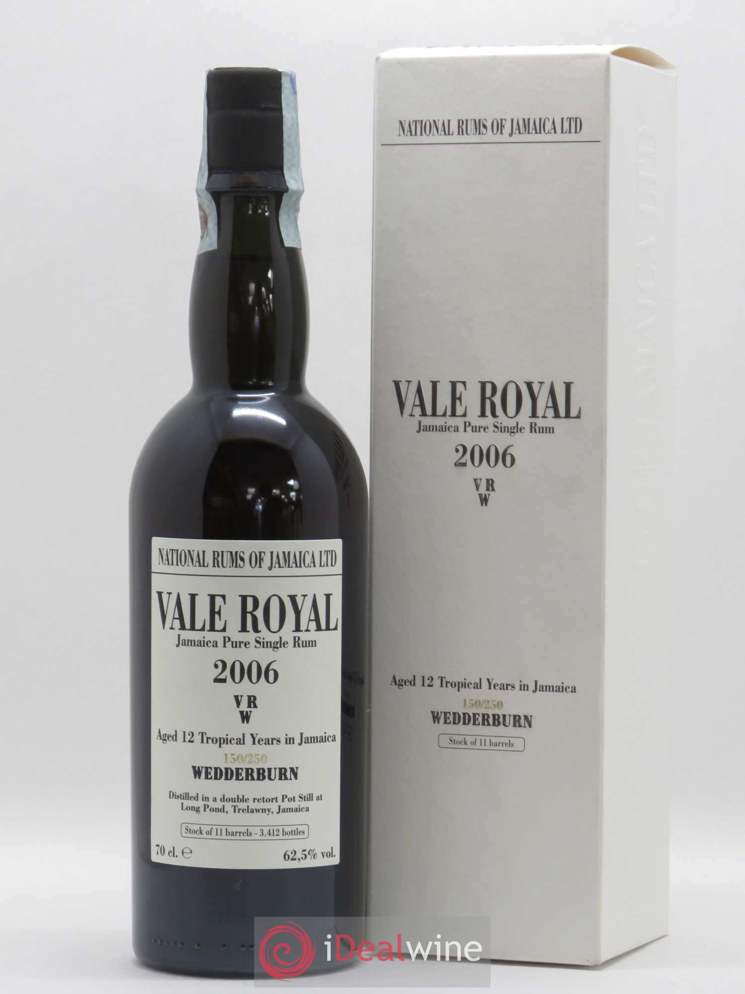 Rhum Vale Royal Jamaica Pure Single rum Aged 12 Tropical years in Jamaica Wedderburn 2006 - Posten von 1 Flasche - 0
