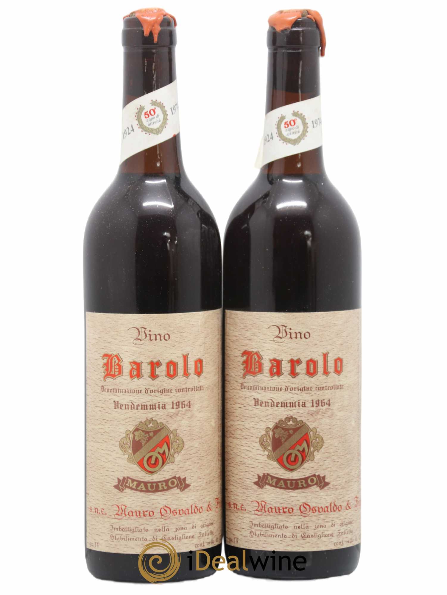 Barolo Mauro Osvaldo 1964 - Lot de 2 bouteilles - 0