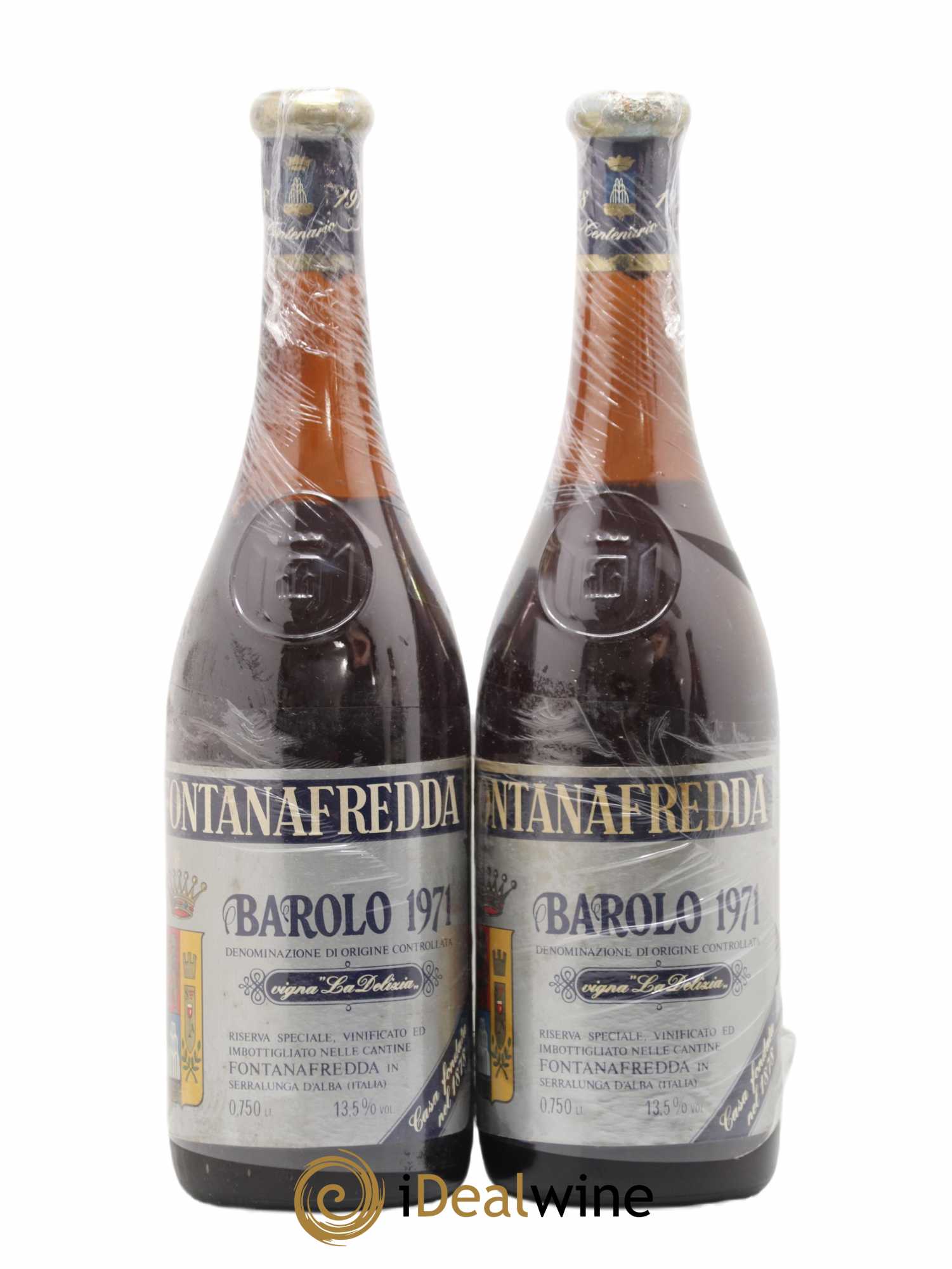 Barolo riserva speciale Vigna La Delizia Fontanafredda 1971 - Posten von 2 Flaschen - 0