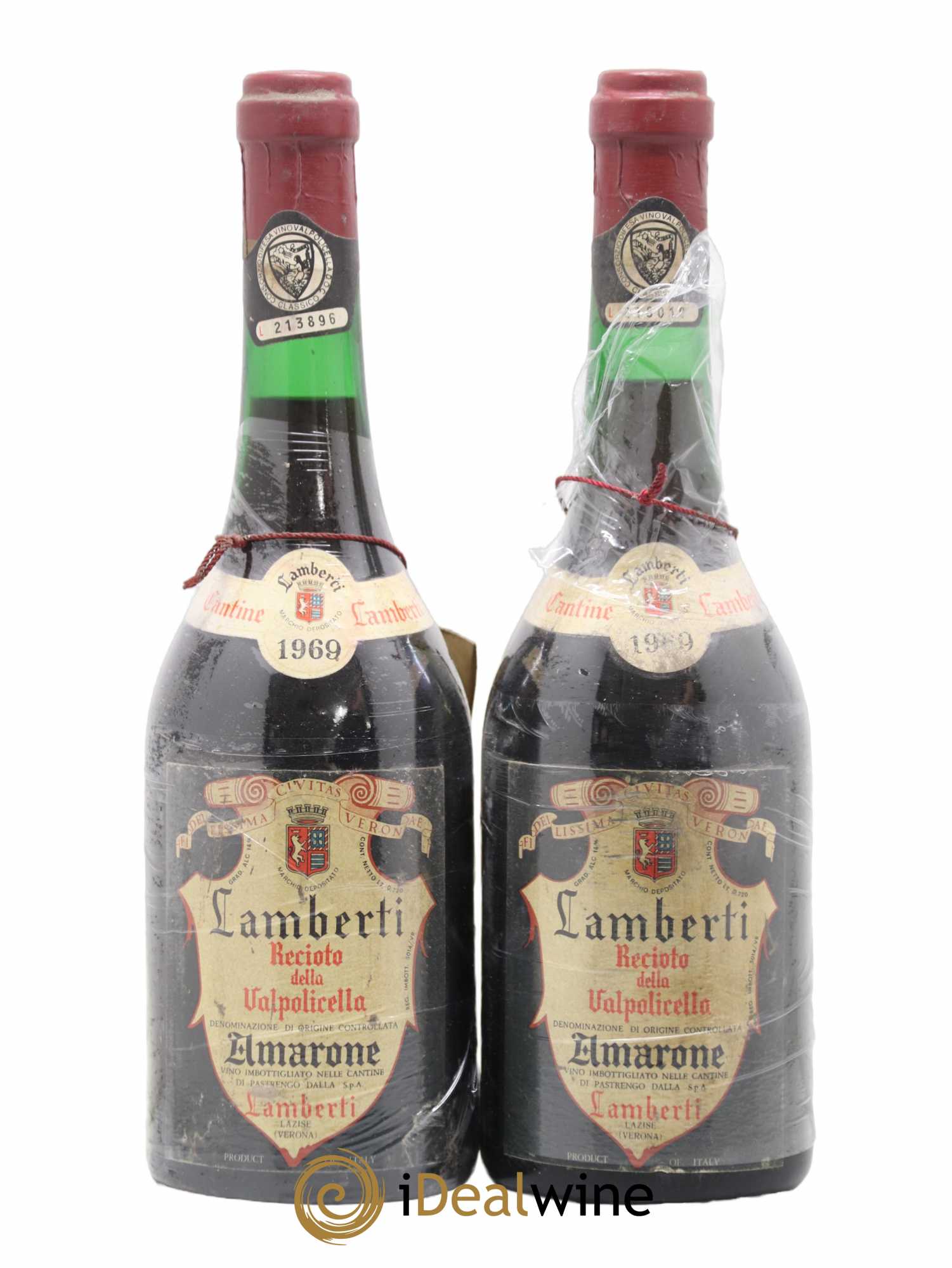 Italie Amarone Recioto della Valpollicella Lamberti 1969 - Posten von 2 Flaschen - 0