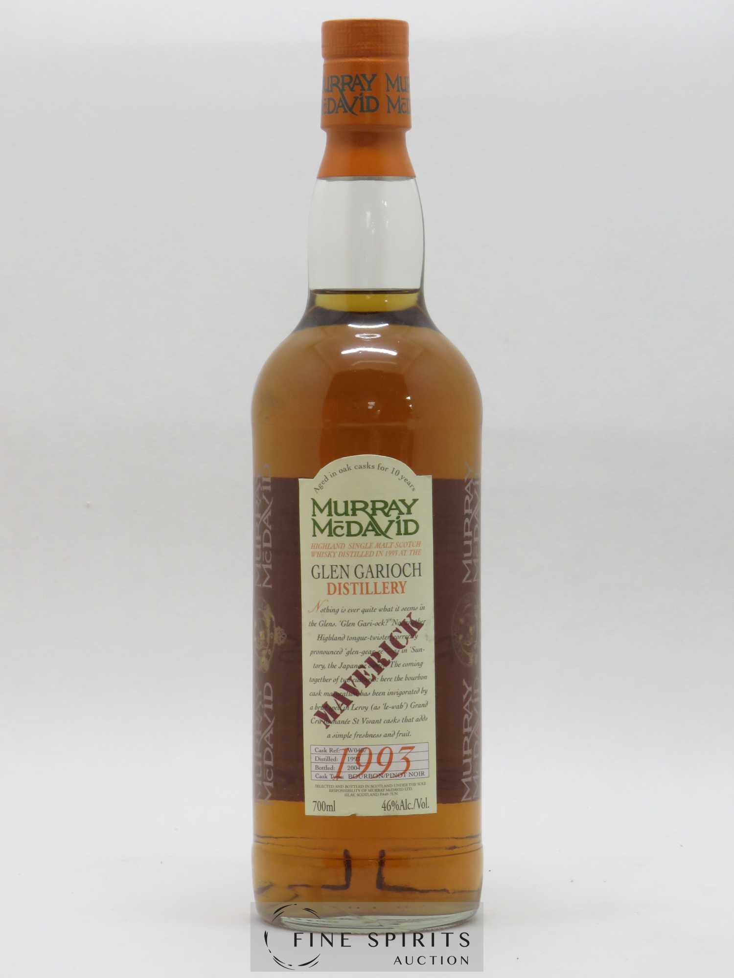 Glen Garioch 10 years 1993 Murray Mc David Maverick Cask n°W0407 bottled 2004 - Lot de 1 bouteille - 1