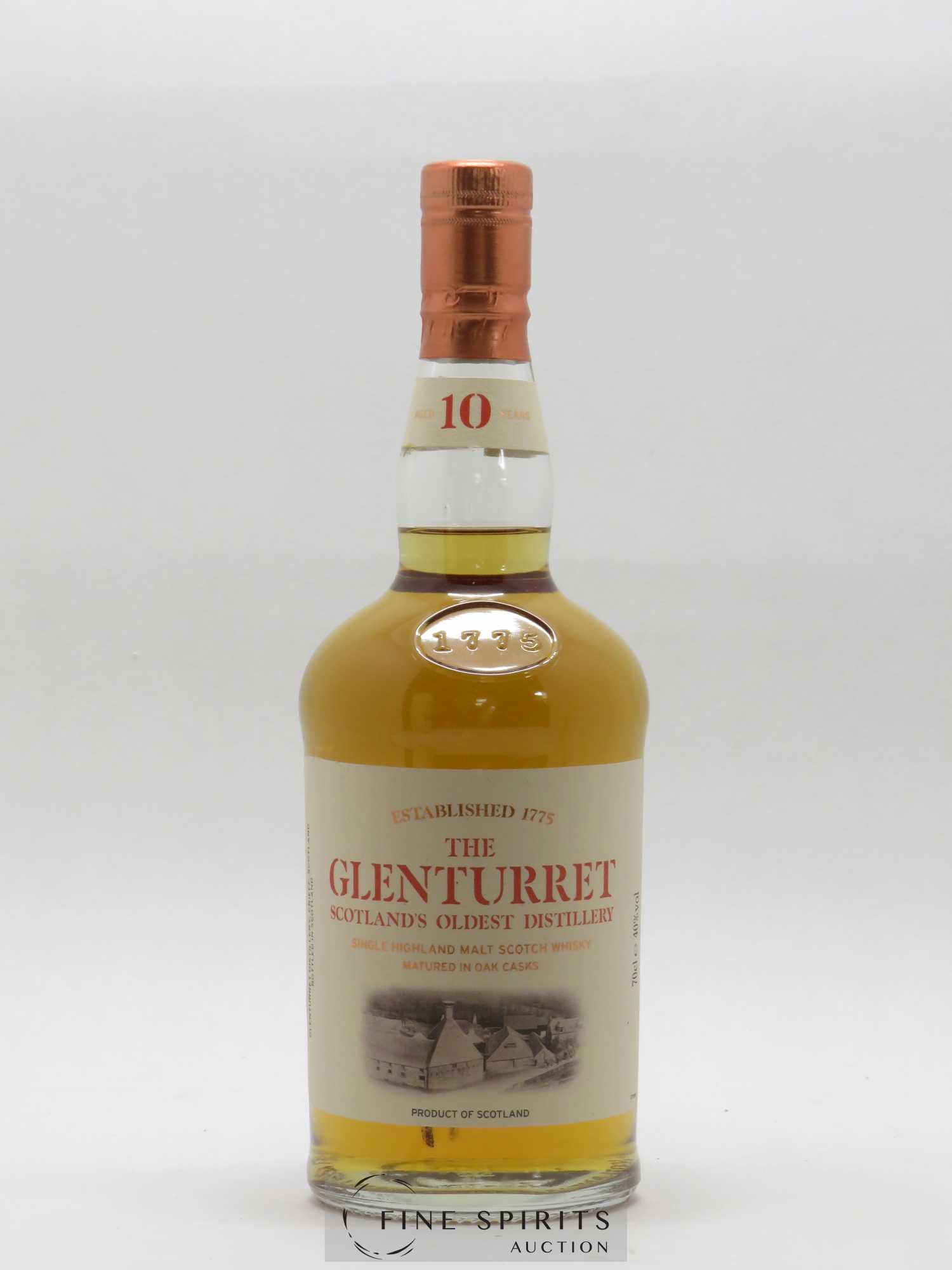 Glenturret 10 years Of. Oak Casks - Lot de 1 bouteille - 1