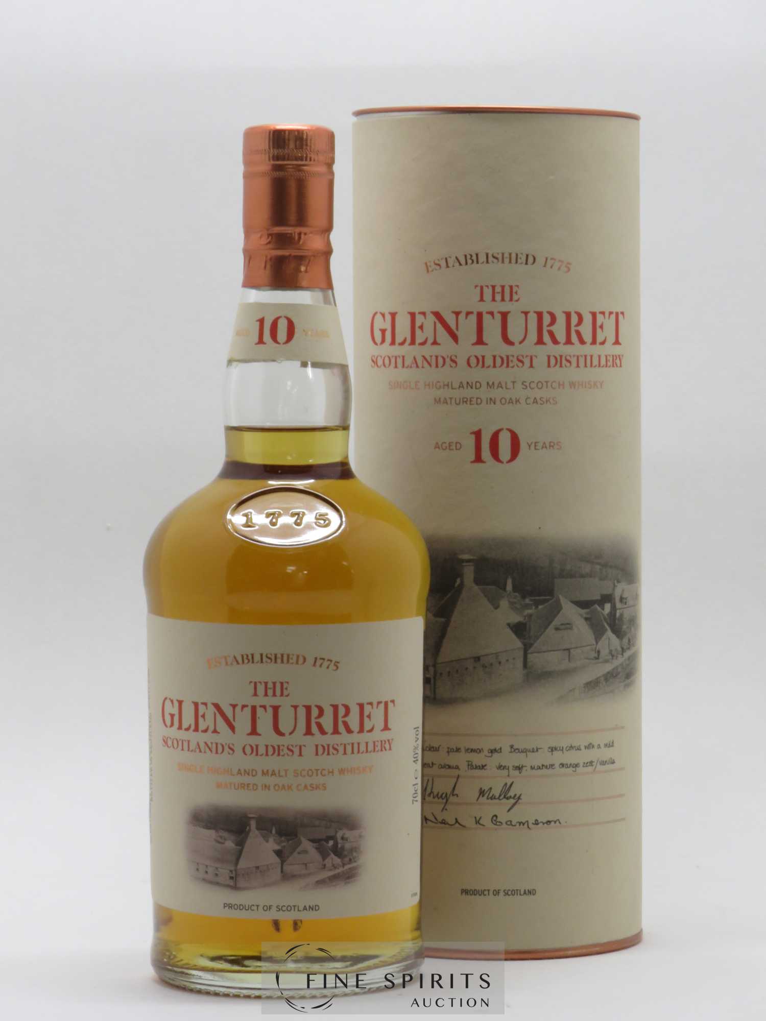 Glenturret 10 years Of. Oak Casks - Lot de 1 bouteille - 0