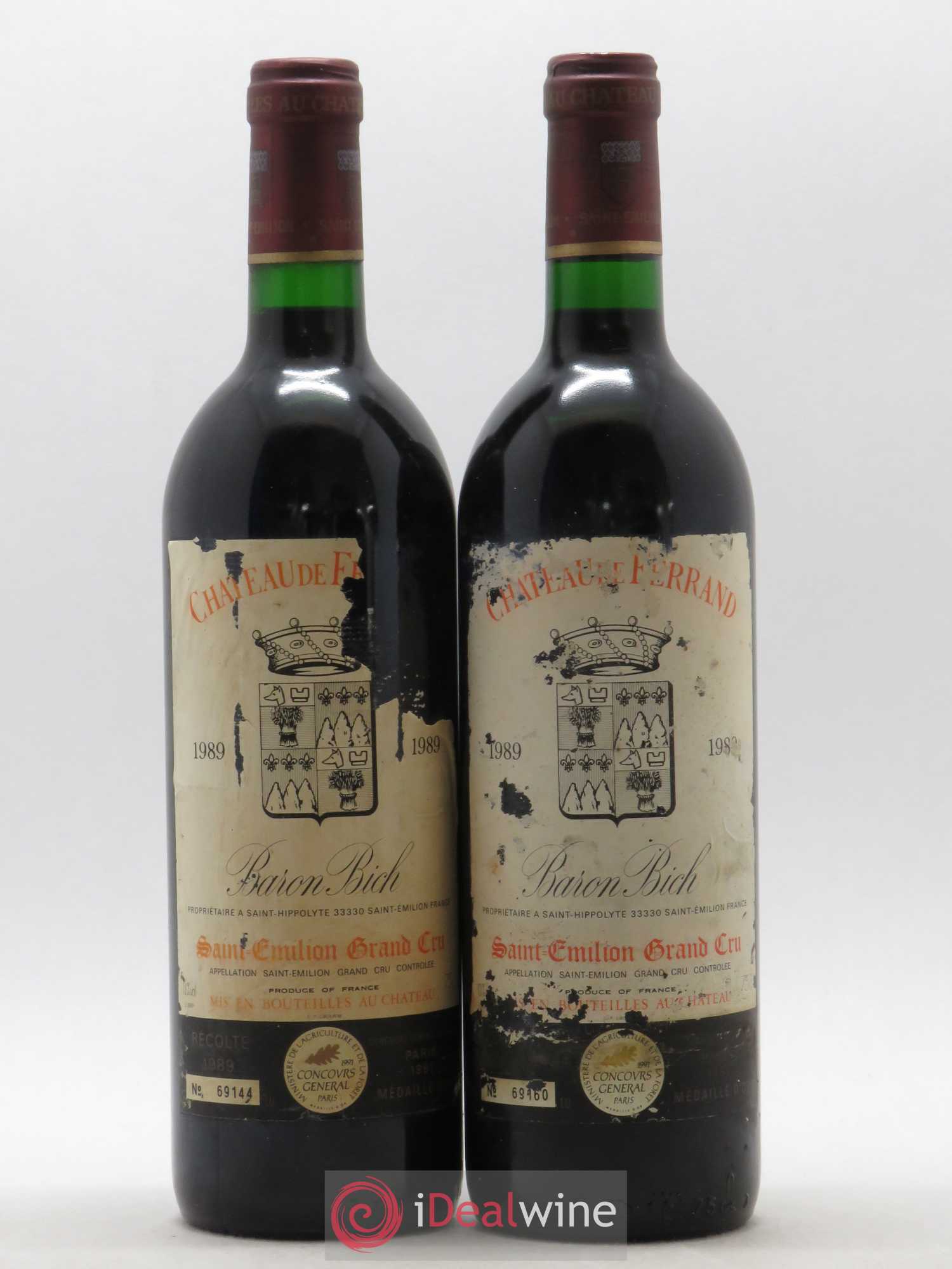 Château de Ferrand Grand Cru Classé 1989 - Lot de 2 bouteilles - 0