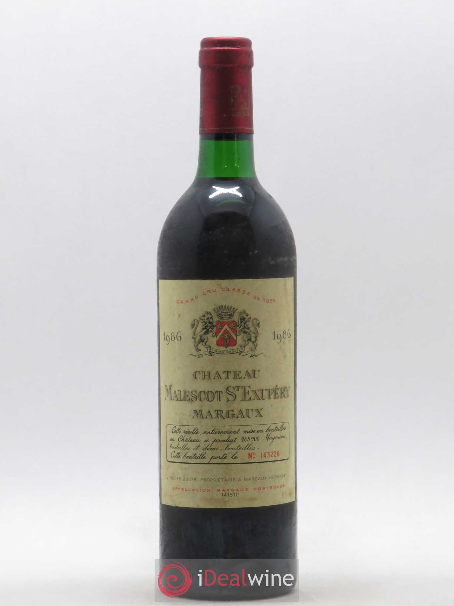 Château Malescot Saint-Exupéry 3ème Grand Cru Classé 1986 - Lot de 1 bouteille - 0