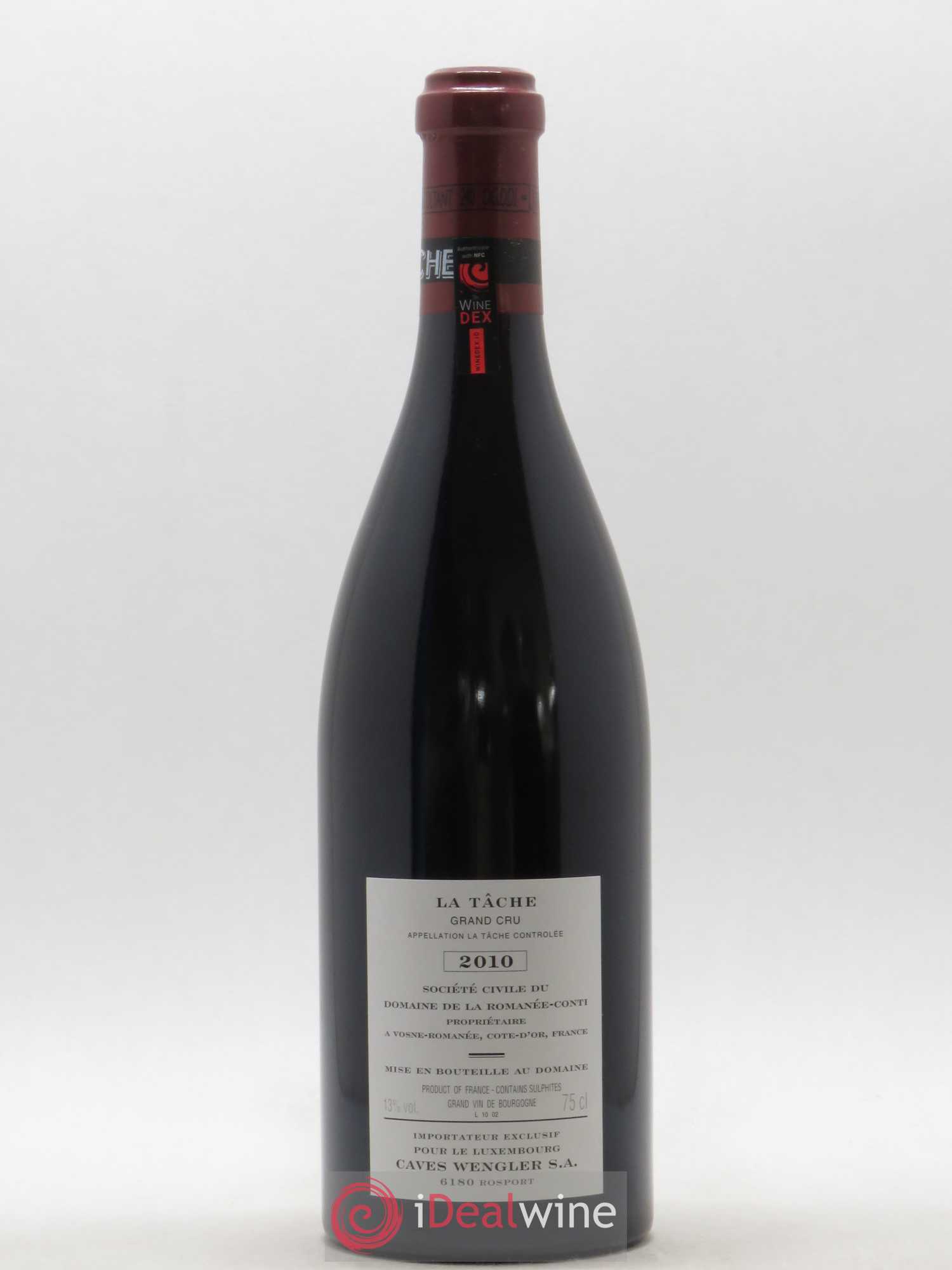 La Tâche Grand Cru Domaine de la Romanée-Conti 2010 - Lot de 1 bouteille - 1