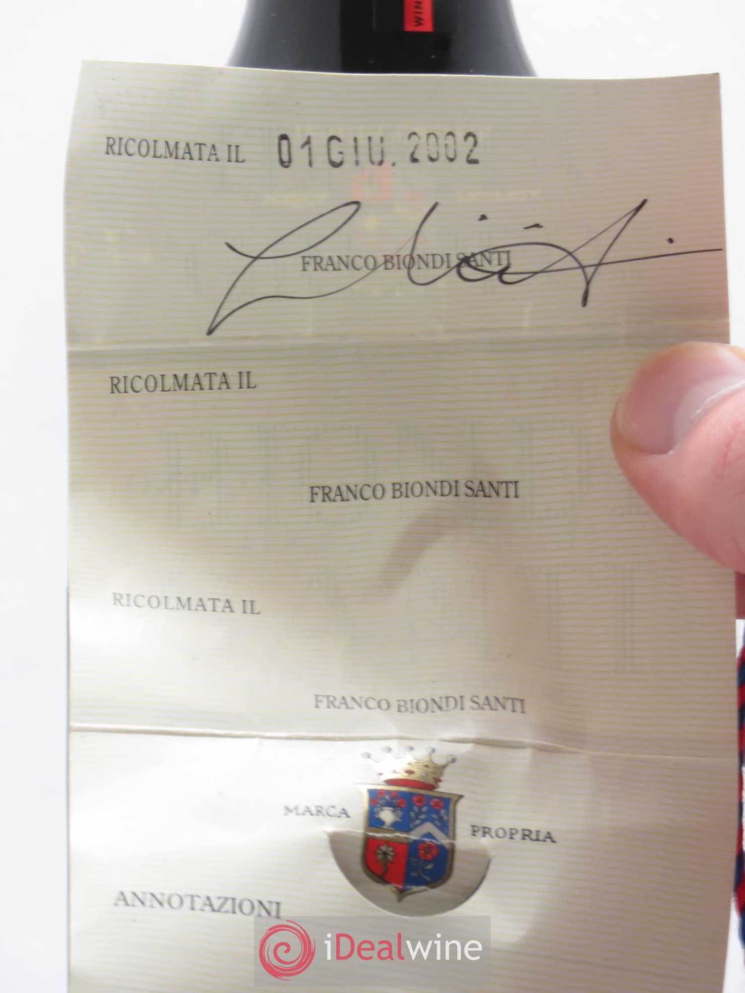 Brunello di Montalcino DOCG Riserva Biondi-Santi Tenuta Greppo 1955 - Lotto di 1 bottiglia - 3