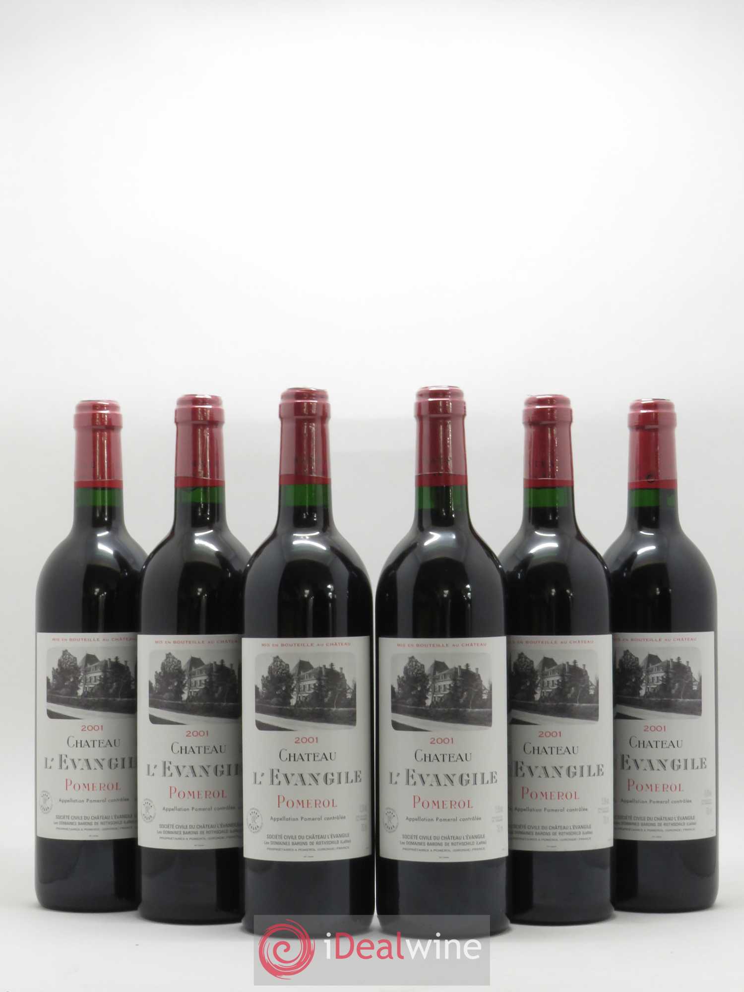 Château l' Évangile 2001 - Lot de 6 bouteilles - 0