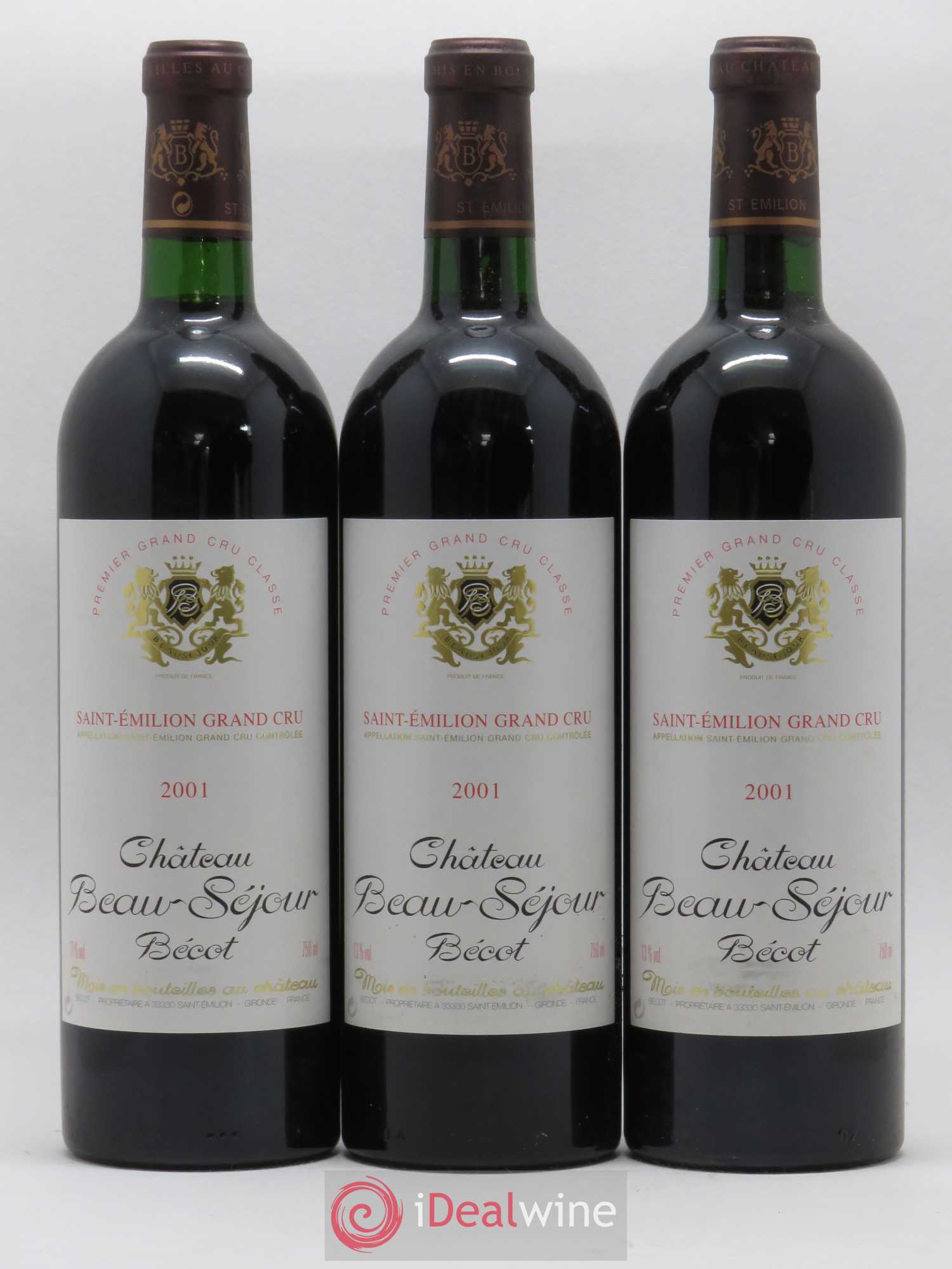 Château Beau-Séjour Bécot 1er Grand Cru Classé B 2001 - Lot de 12 bouteilles - 3