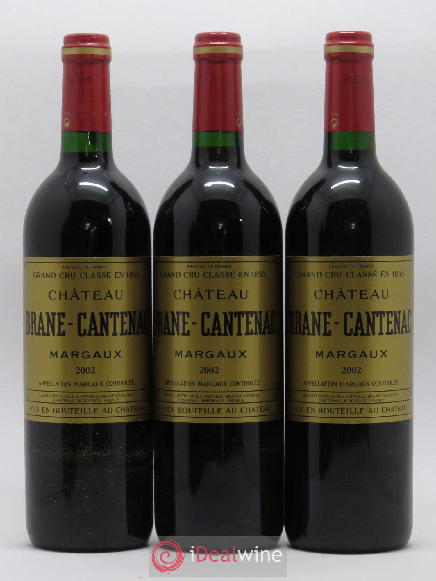 Château Brane Cantenac 2ème Grand Cru Classé 2002 - Lot de 12 bouteilles - 2