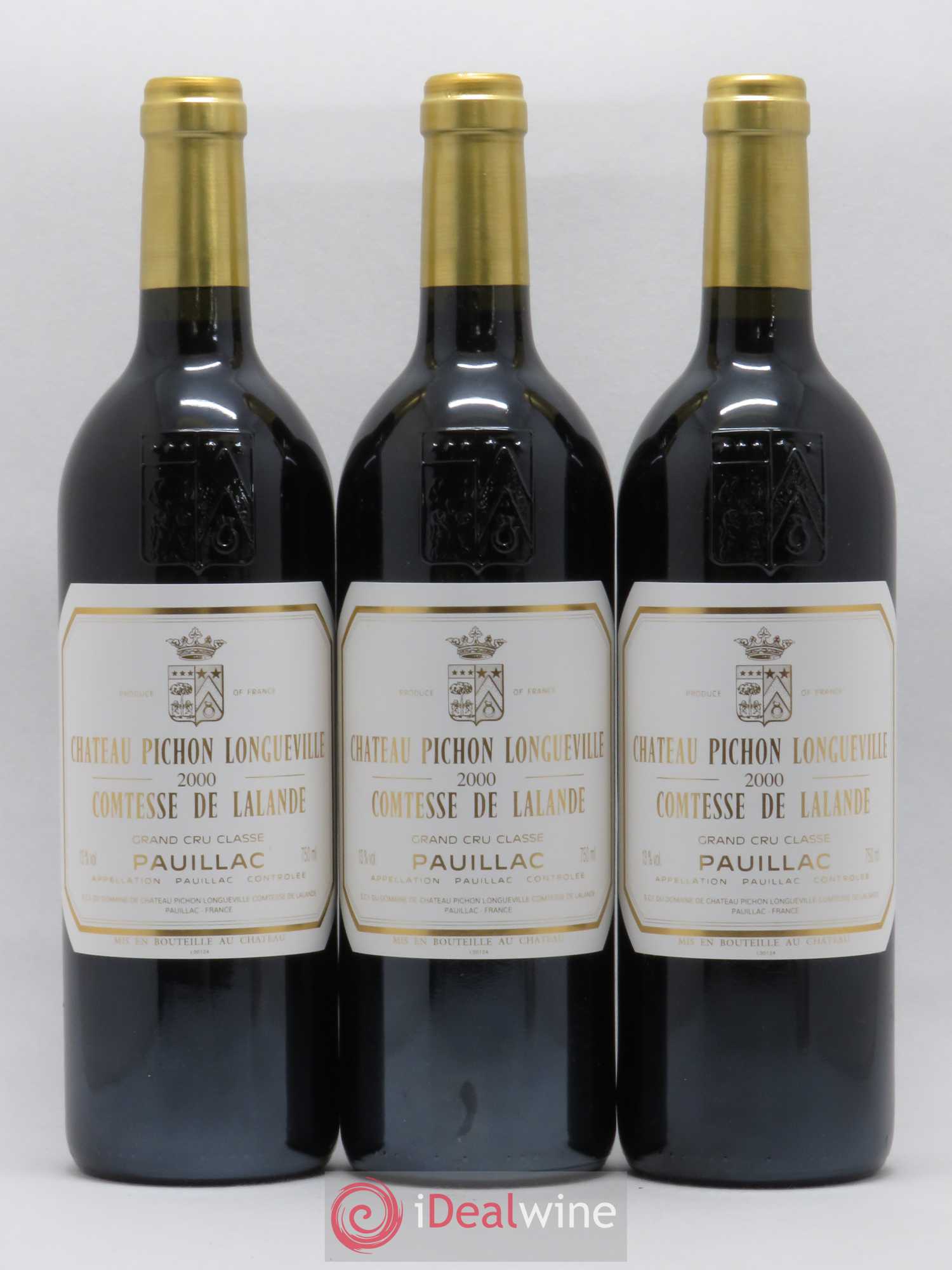 Château Pichon Longueville Comtesse de Lalande 2ème Grand Cru Classé 2000 - Lot de 3 bouteilles - 0